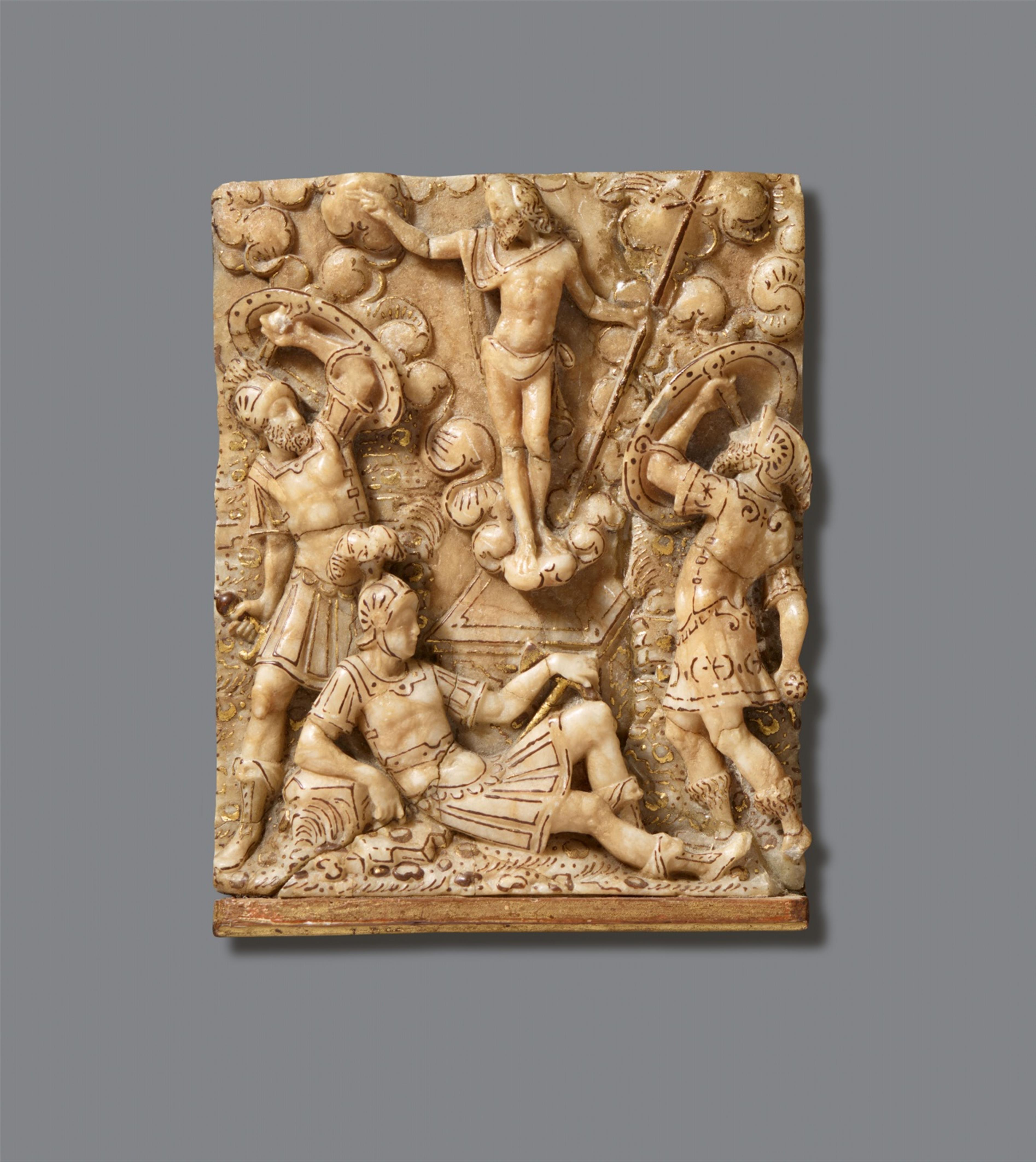 Mechelen circa 1600 - A Mechelen carved alabaster depiction of the resurrection of Christ, circa 1600 - image-1