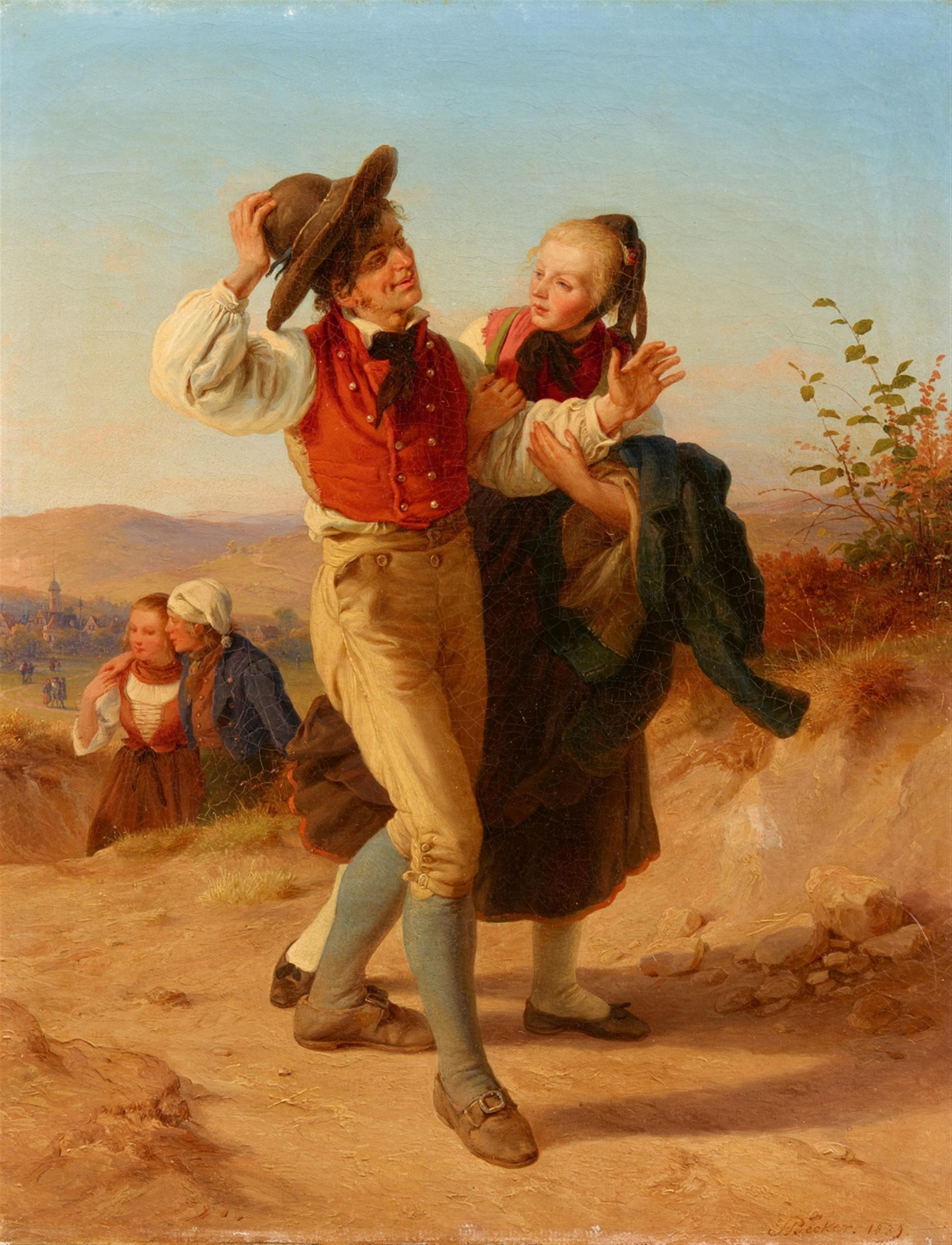 Jakob Becker - A Odenthal Peasant Couple returning from the Fair - image-1