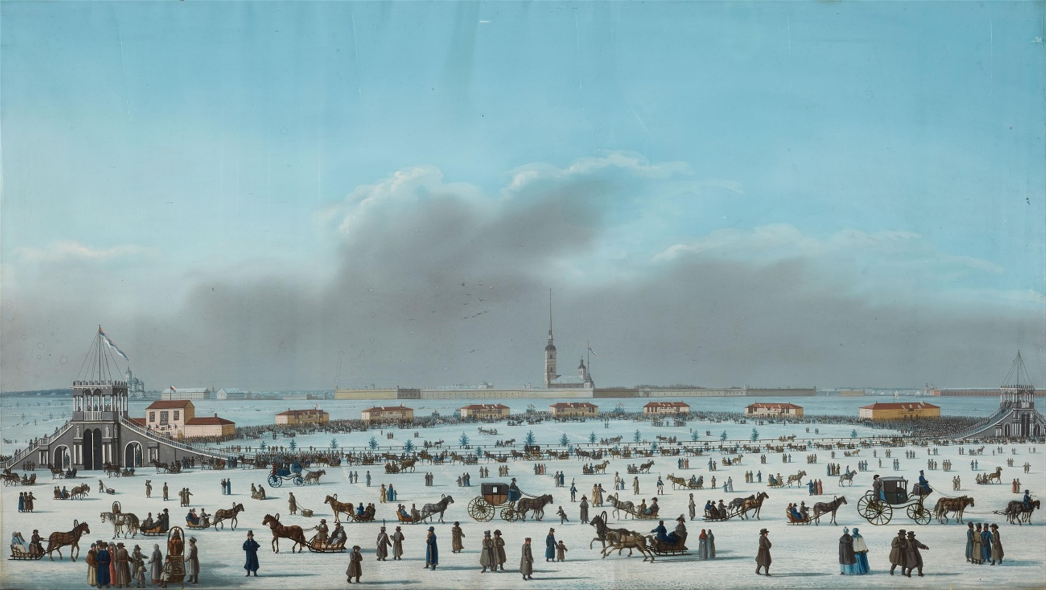 Russischer Künstler des 19. Jahrhunderts - Eisvergnügen in Sankt Petersburg - image-1