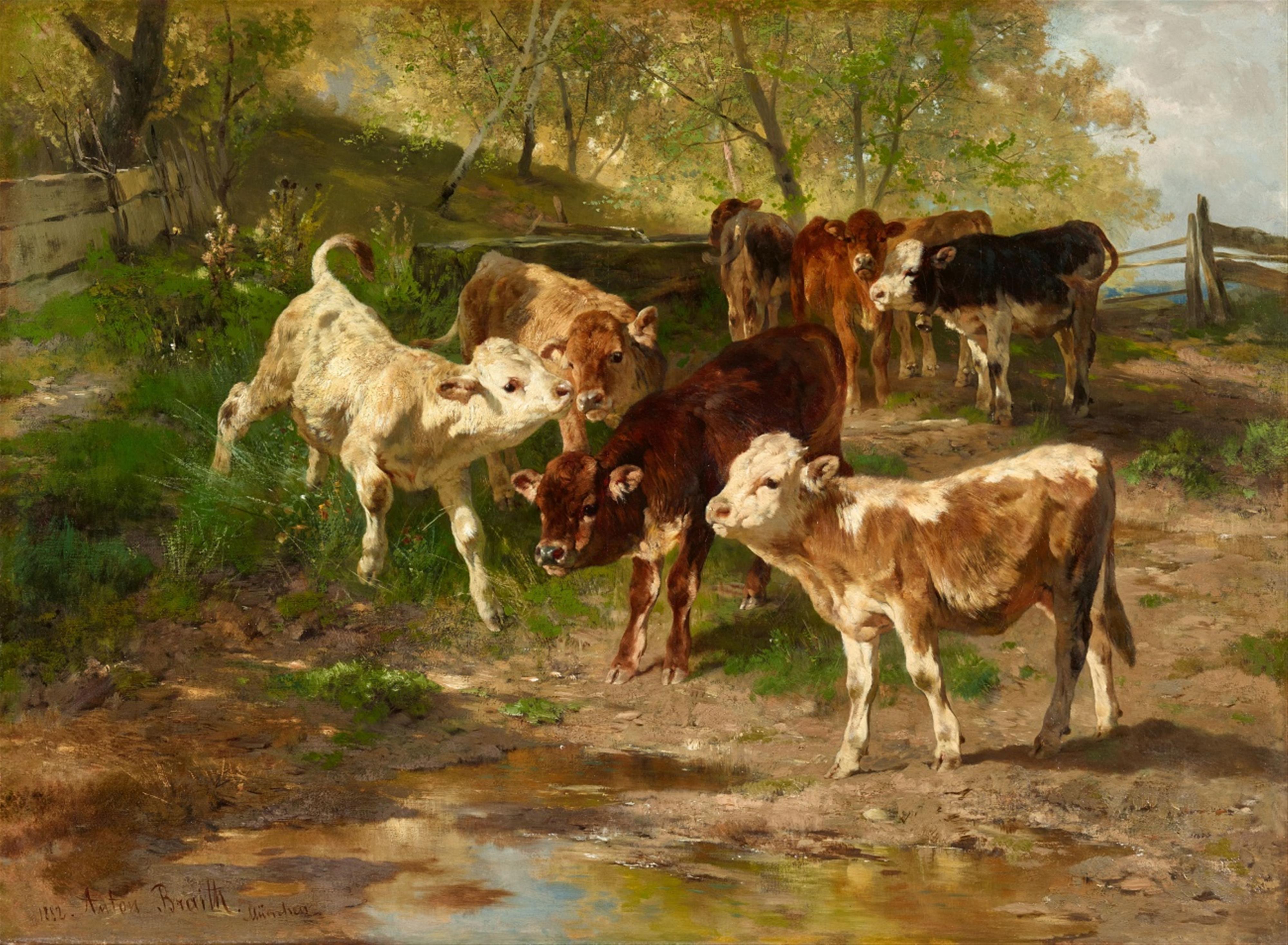 Anton Braith - Young Cattle Grazing - image-1