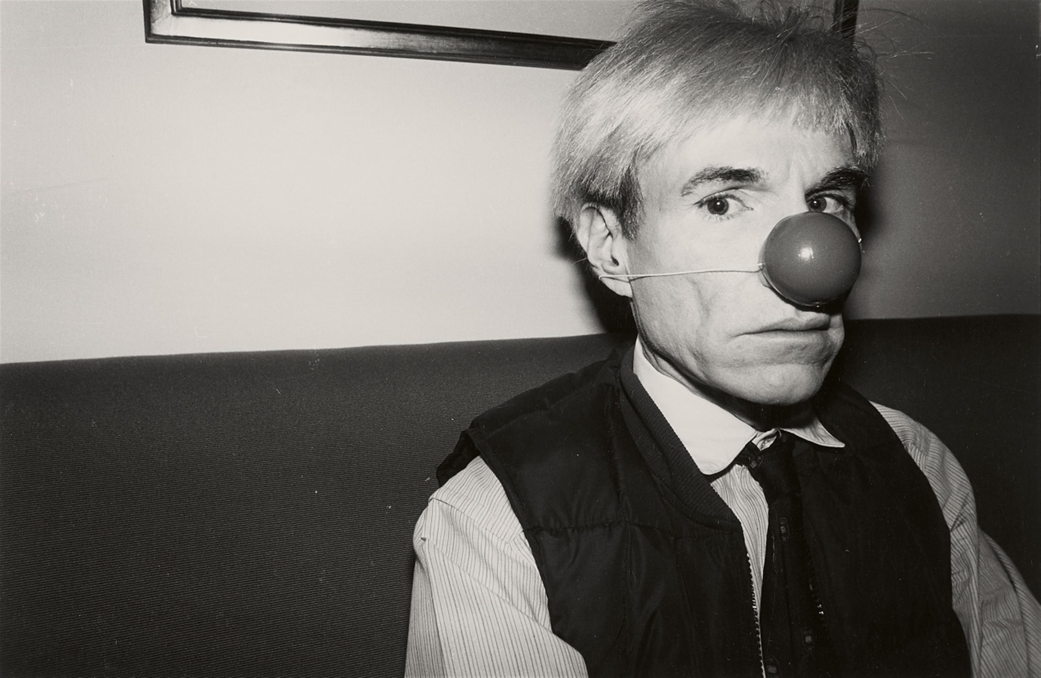 Christopher Makos - Andy in clown nose - image-1