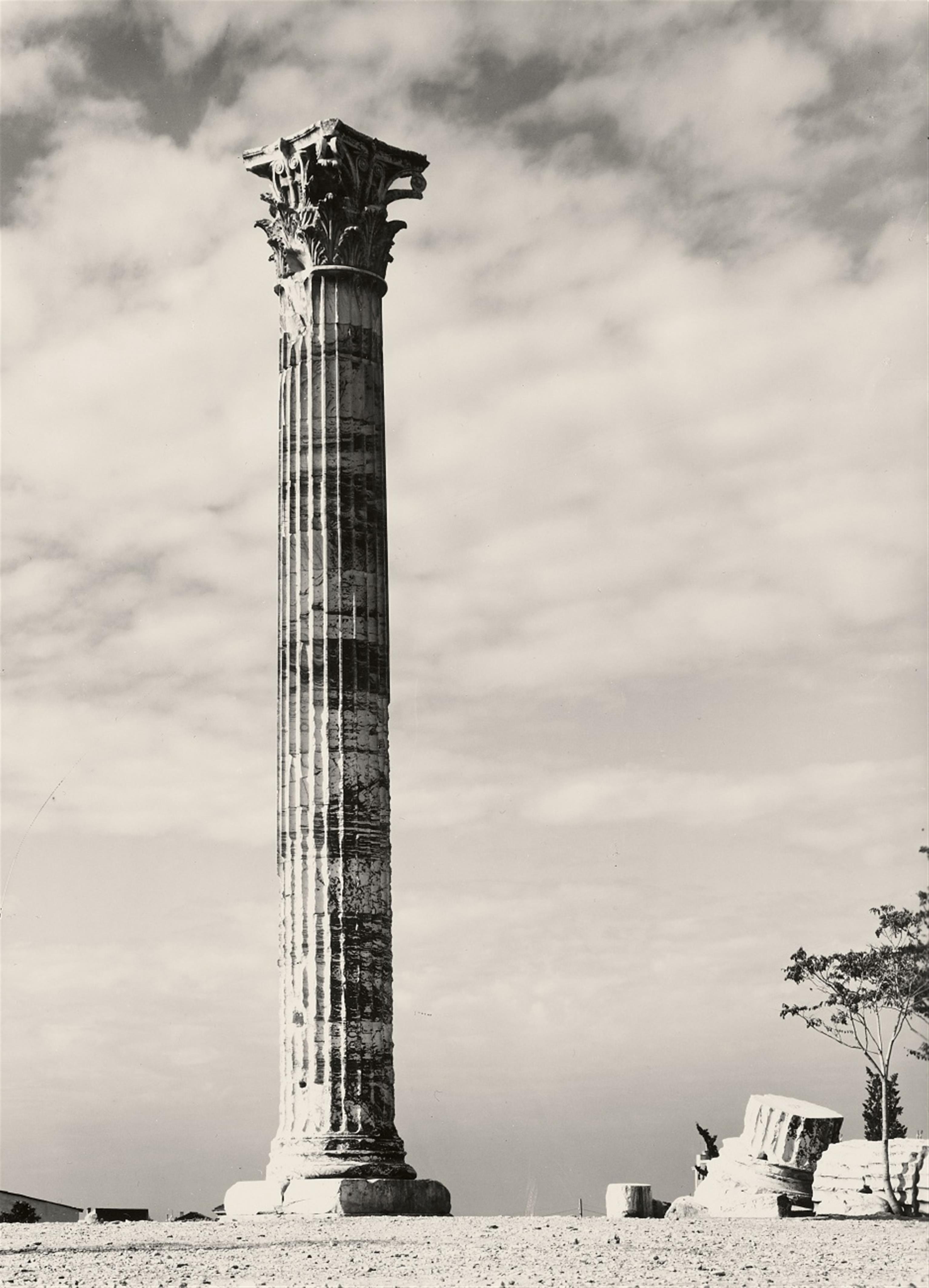 Walter Hege - Untitled (Column at the Temple of Olympian Zeus, Acropolis, Athens) - image-1