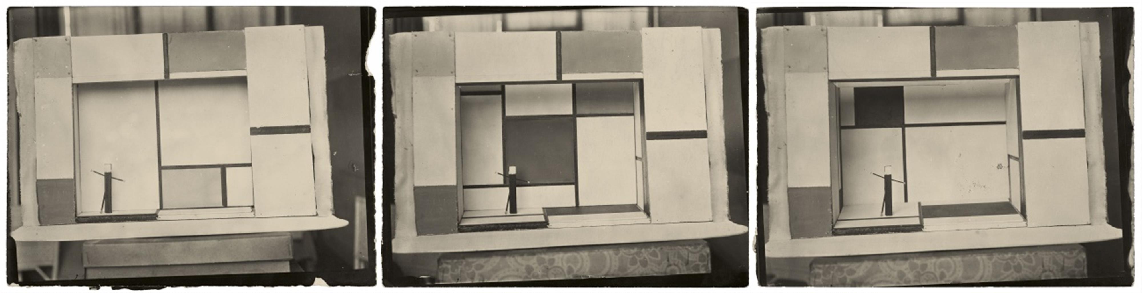 André Kertész - Untitled (Three stage sets designed by Piet Mondrian for 'L'éphémère est )éternel' - image-4