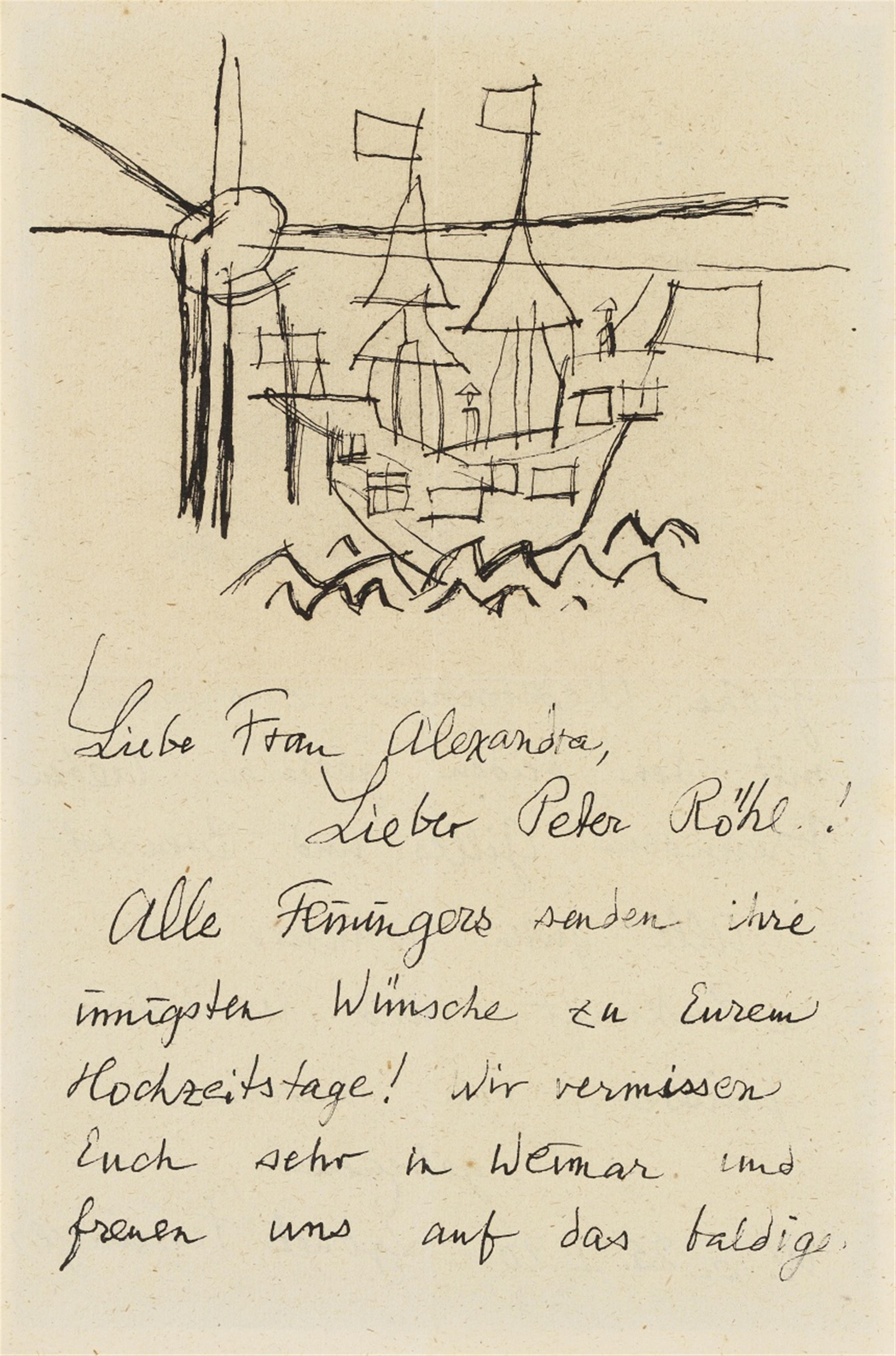 Lyonel Feininger - Brief an Alexandra und Peter Röhl - image-2