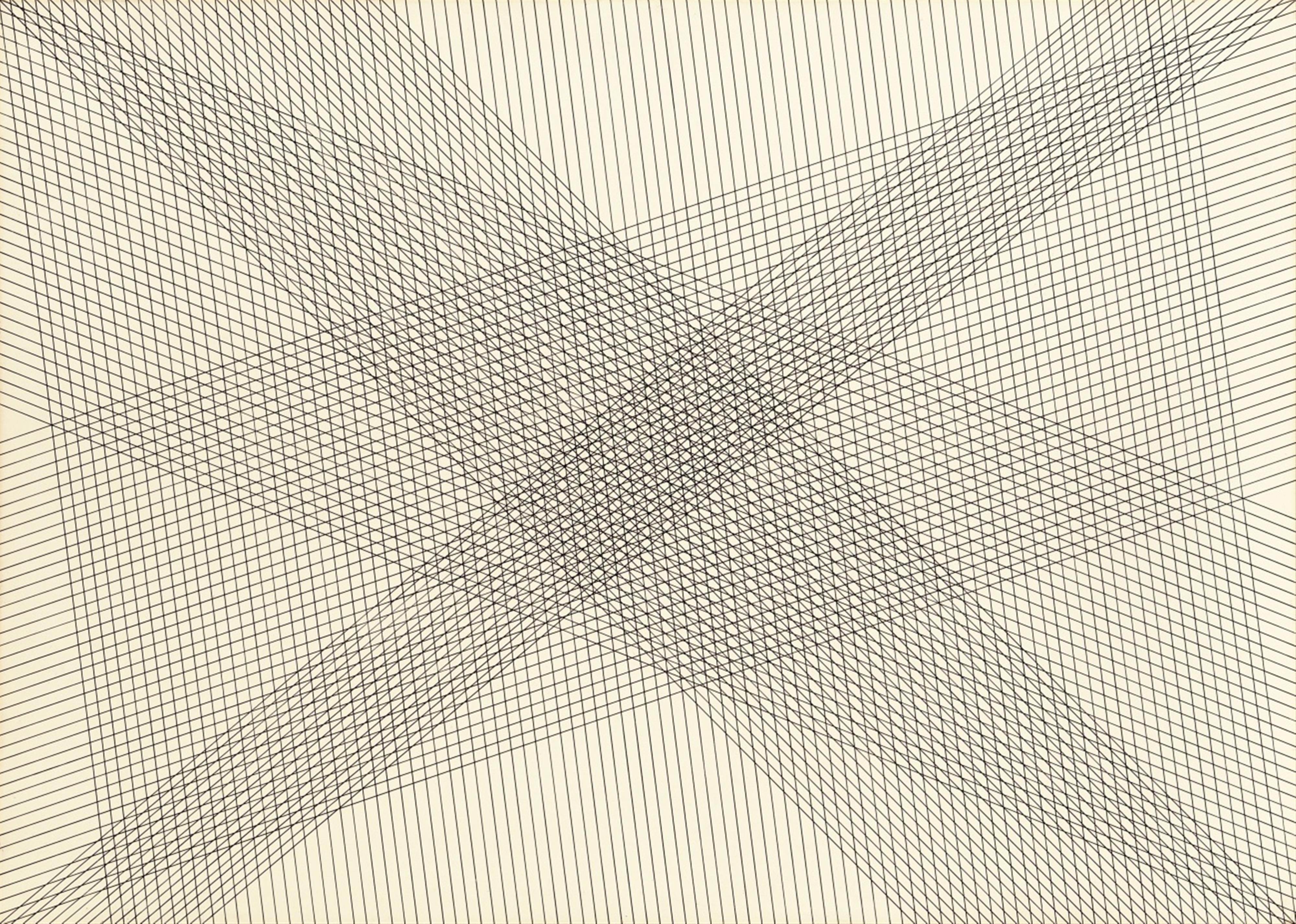 Herman de Vries - V 74 - 05 S (random line grid drawing) - image-1
