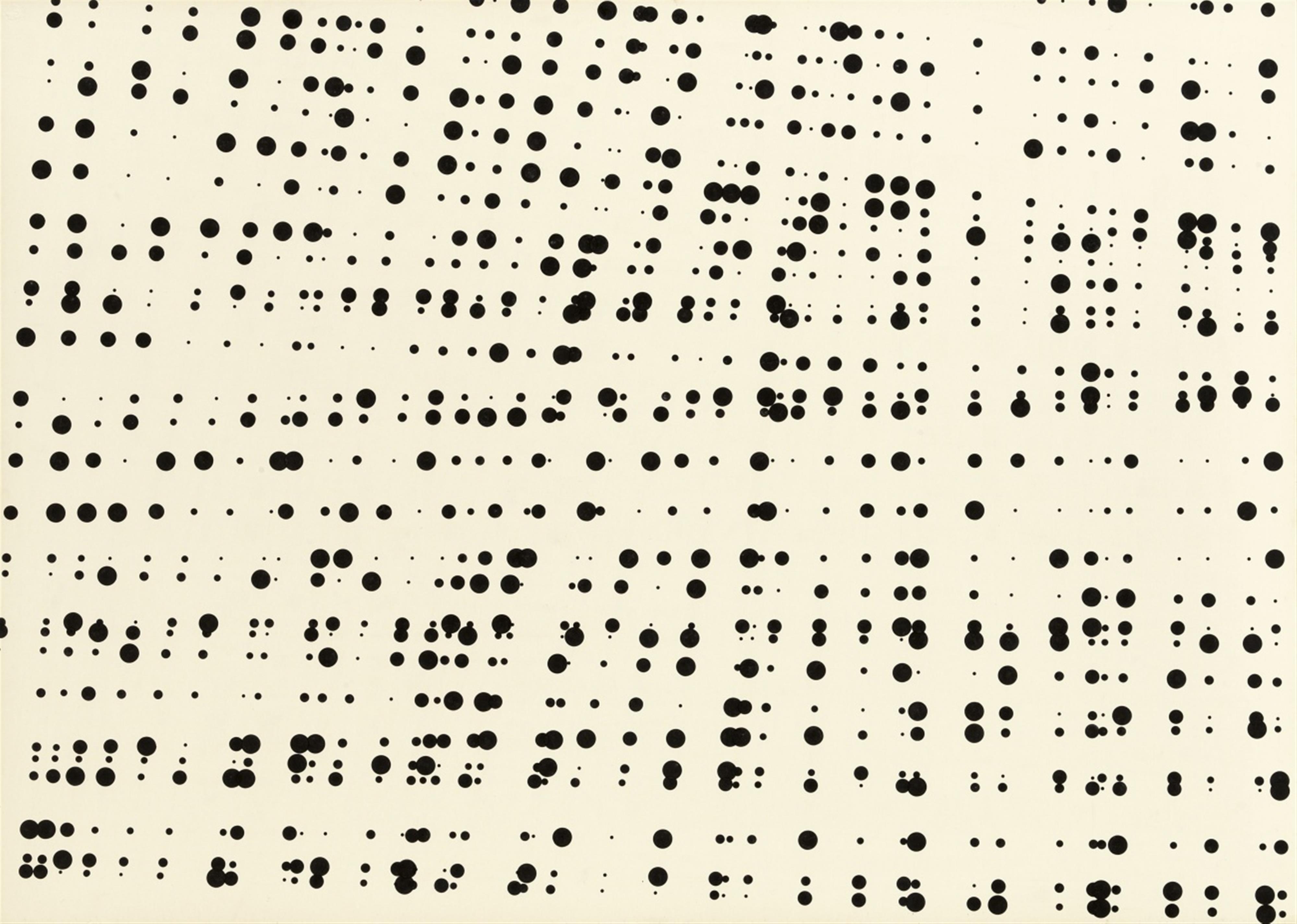 Herman de Vries - V 74 - 10 (random dot grid pattern) - image-1
