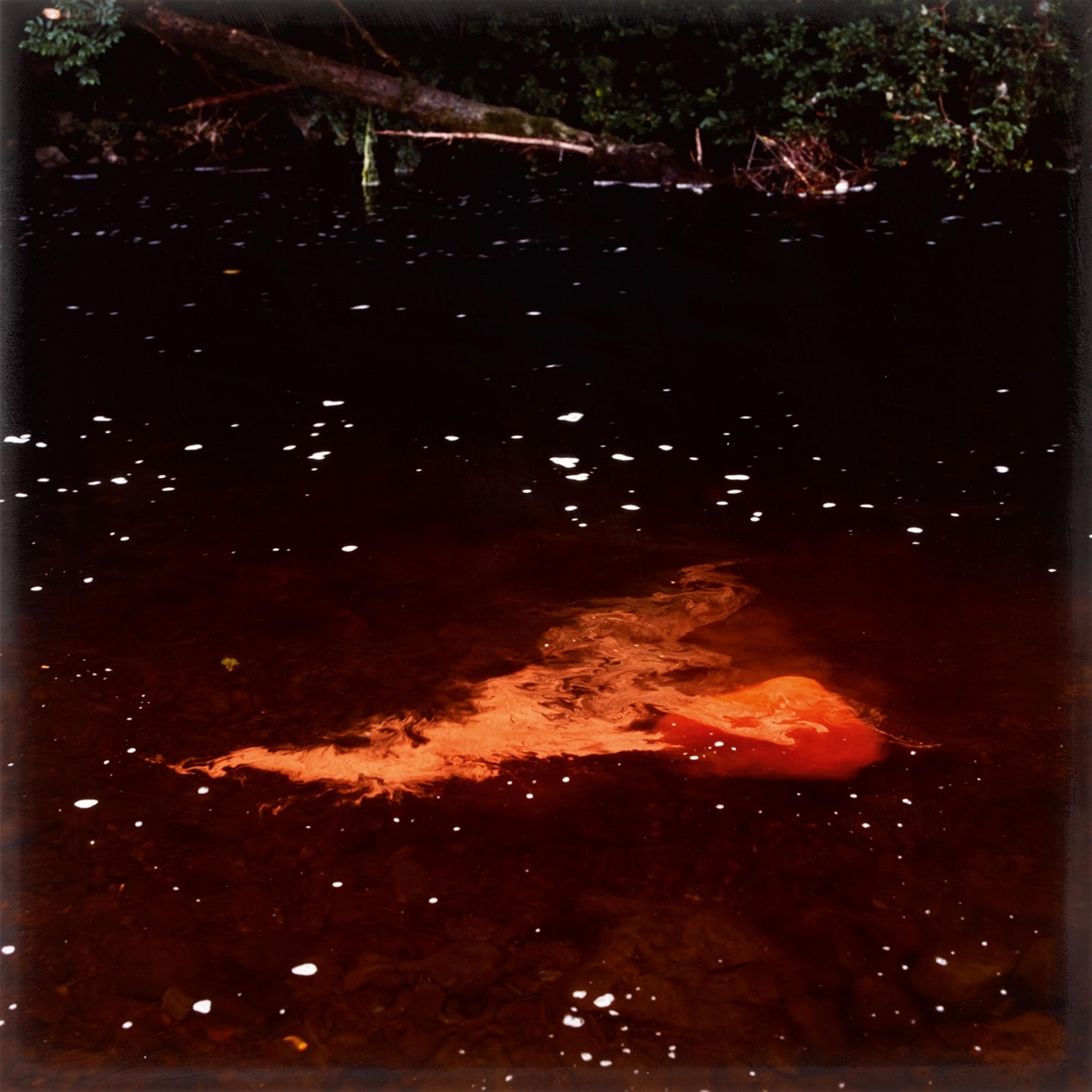 Andy Goldsworthy - River Rock, drawn over with a soft red stone, Scaur Water, Dumfriesshire - image-4