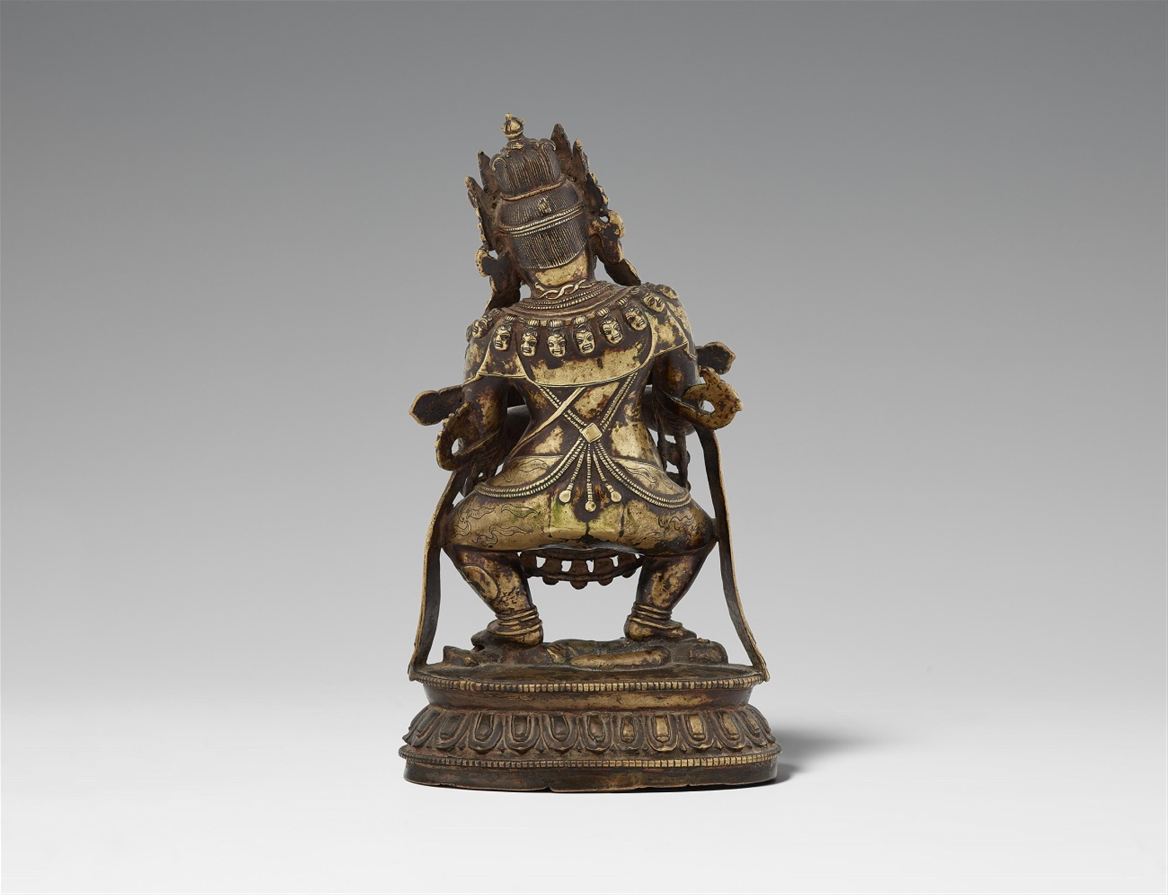 A Tibetan silver-inlaid bronze figure of Mahakala Panjara. 15th/16th century - image-2