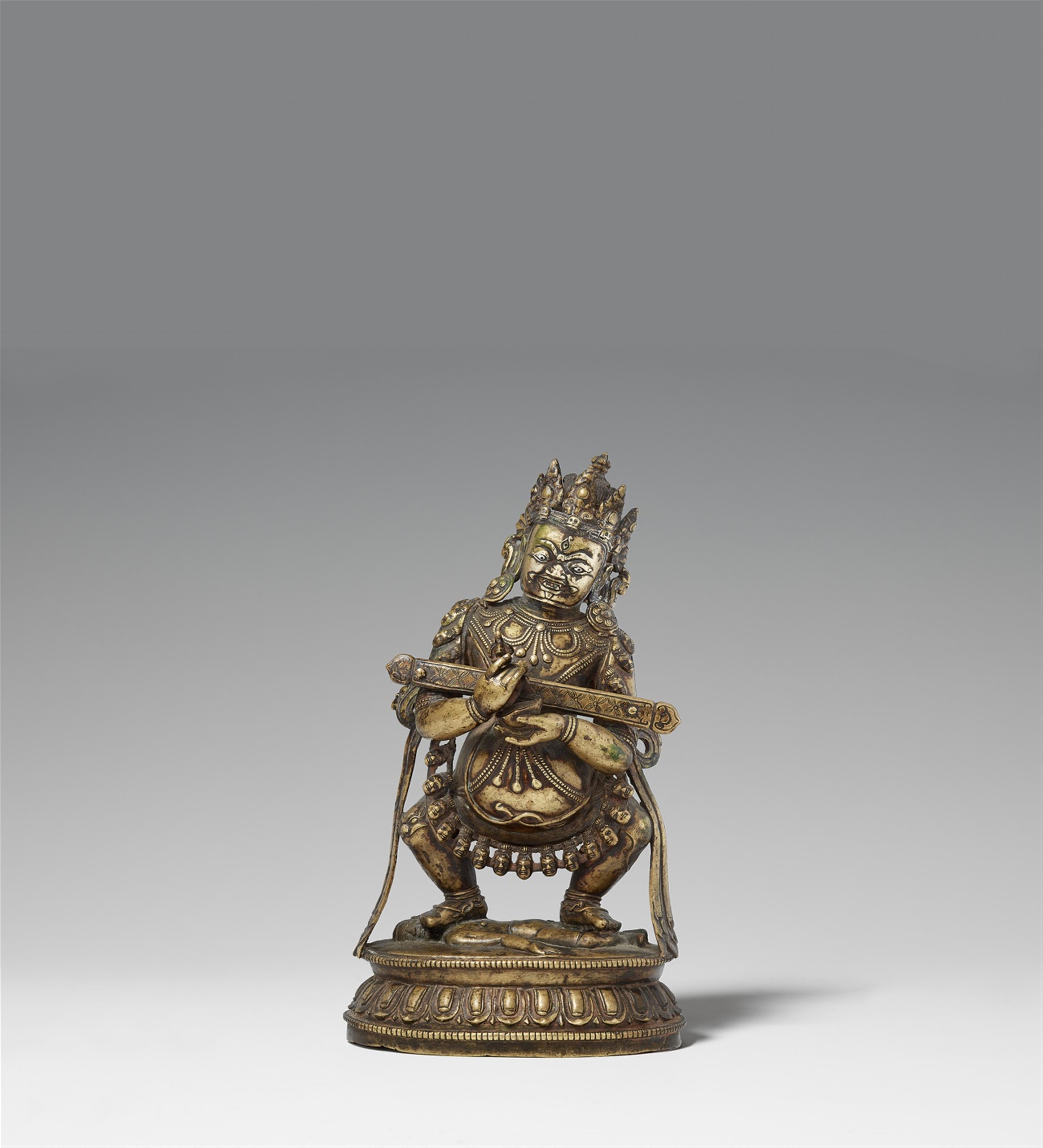 Mahakala Panjara. Bronze, mit silbereingelegten Augen. Tibet. 15./16. Jh. - image-1