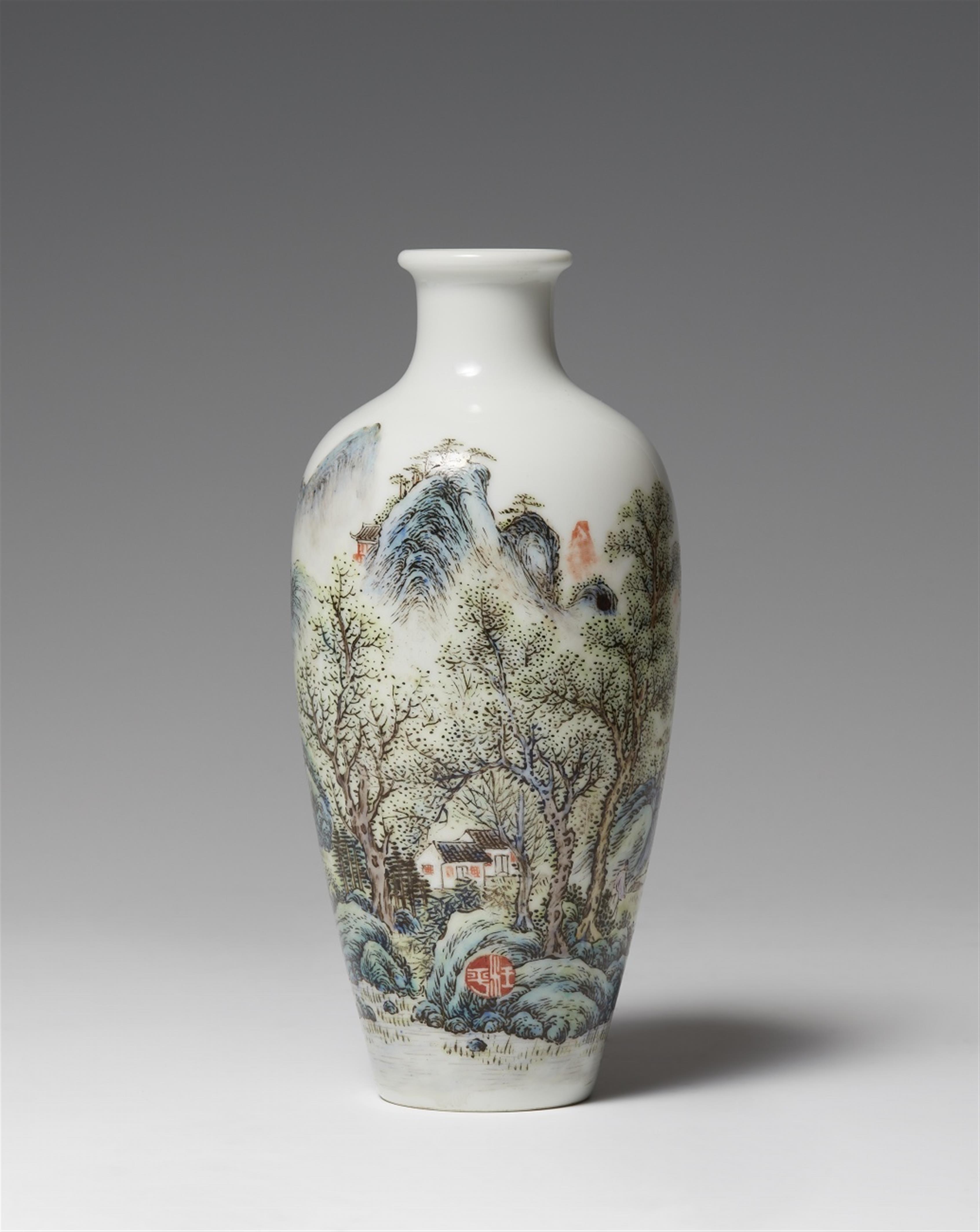 A small polychrome-painted vase. 20th century - image-1