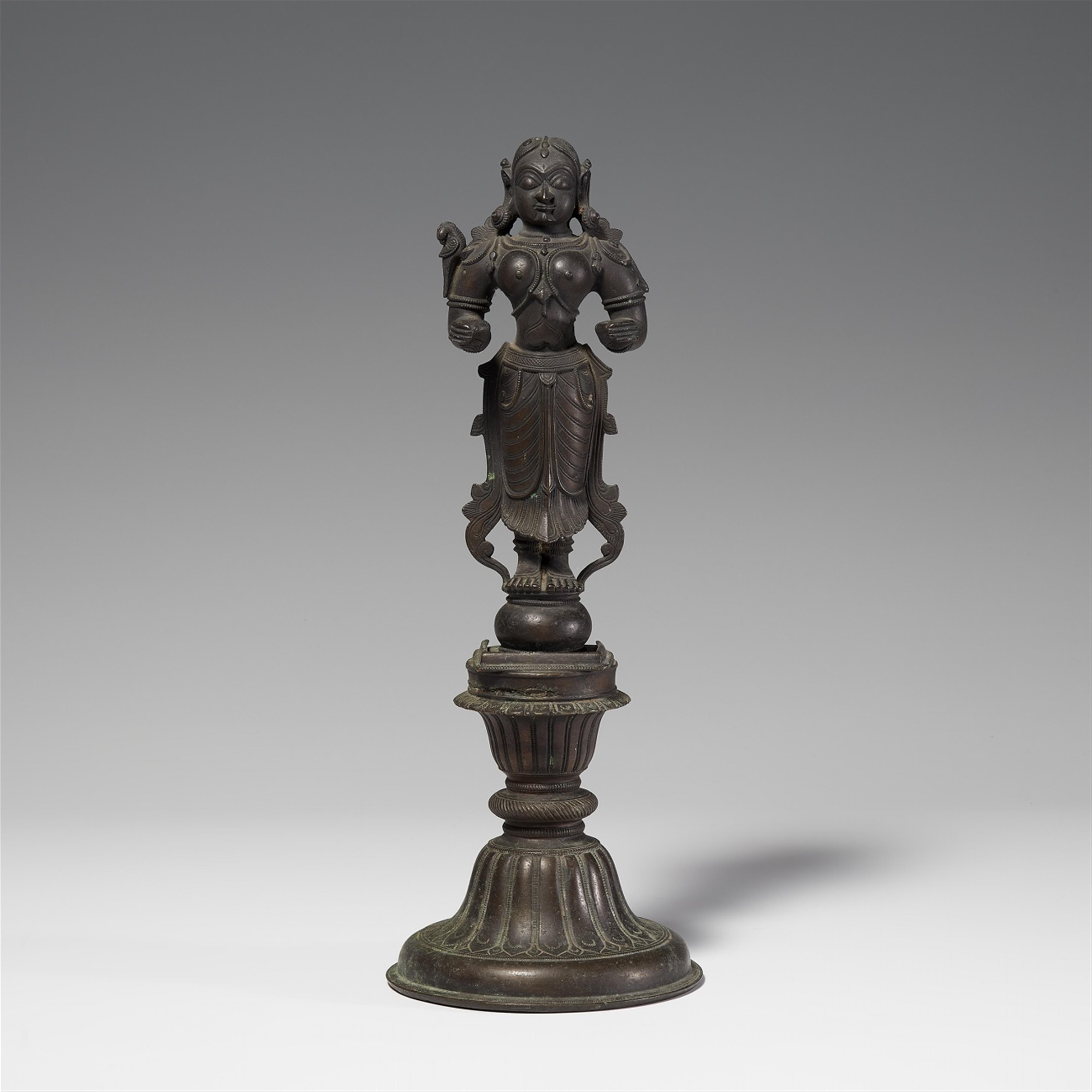 A copper alloy figure of Lakshmi. Probably Rajasthan. 19th/20th century - image-1