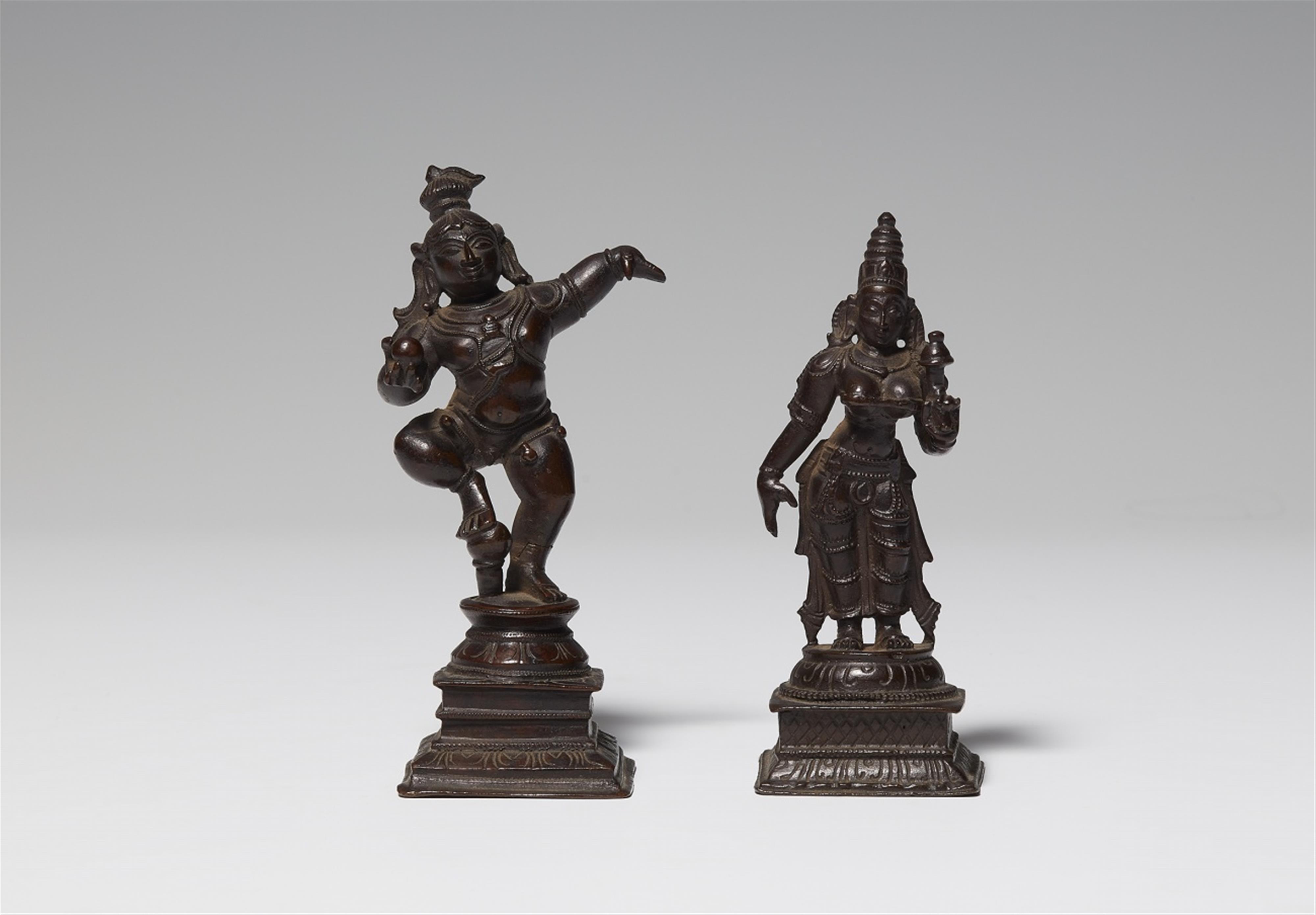 Zwei Figuren. Bronze. Südindien. 19./20. Jh. - image-1