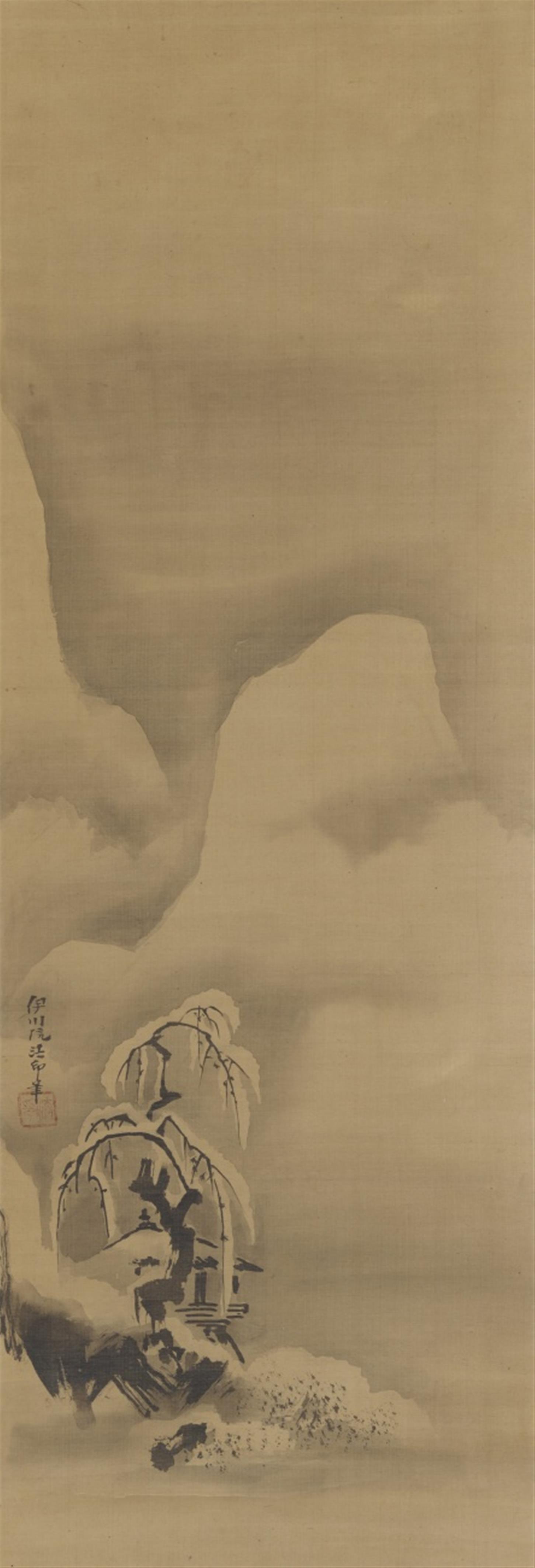 A hanging scroll by Kano Isen'in (1775-1828) - image-1