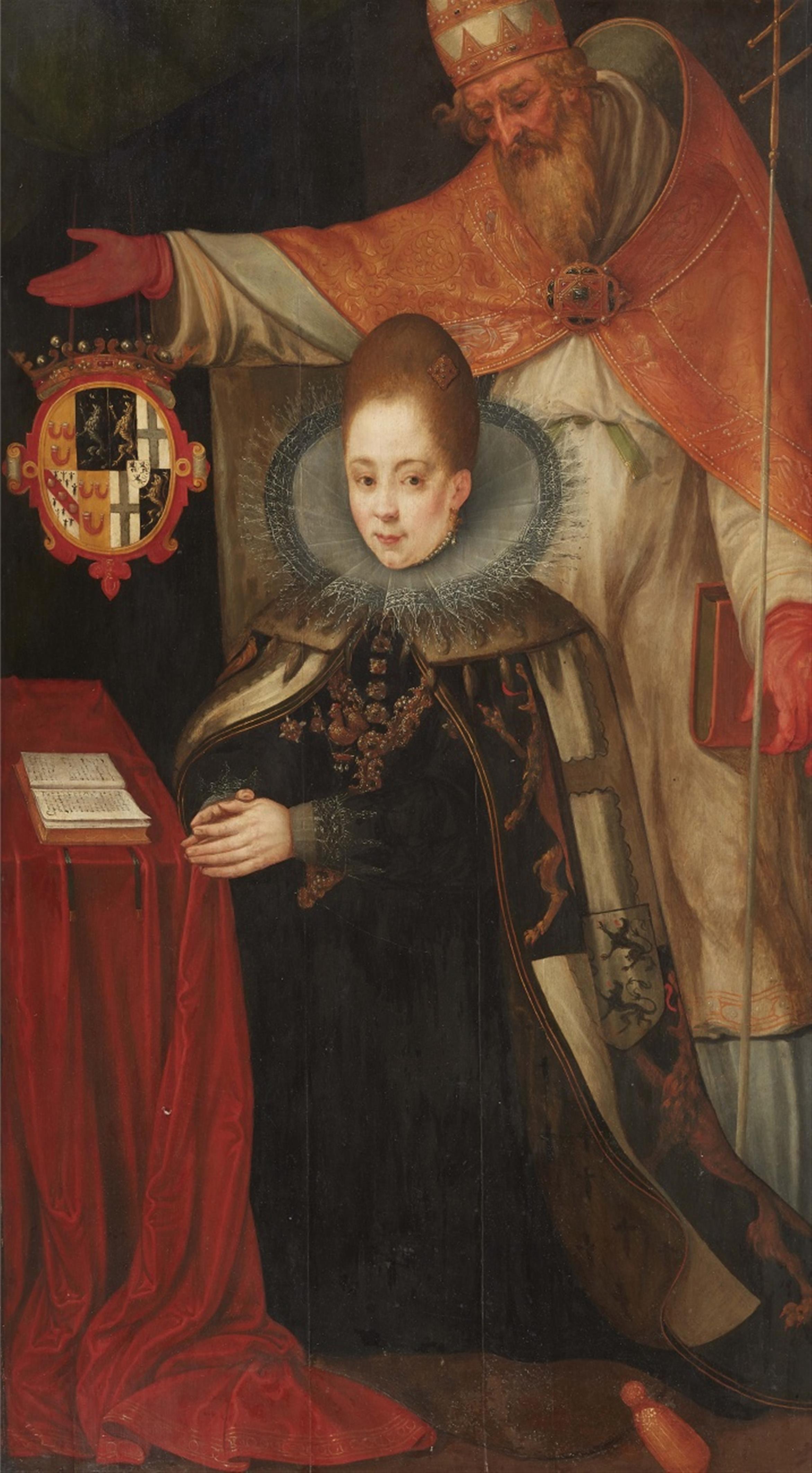 Unknown Artist 16th century - Altarpiece Panel with a Donor Portrait - image-1