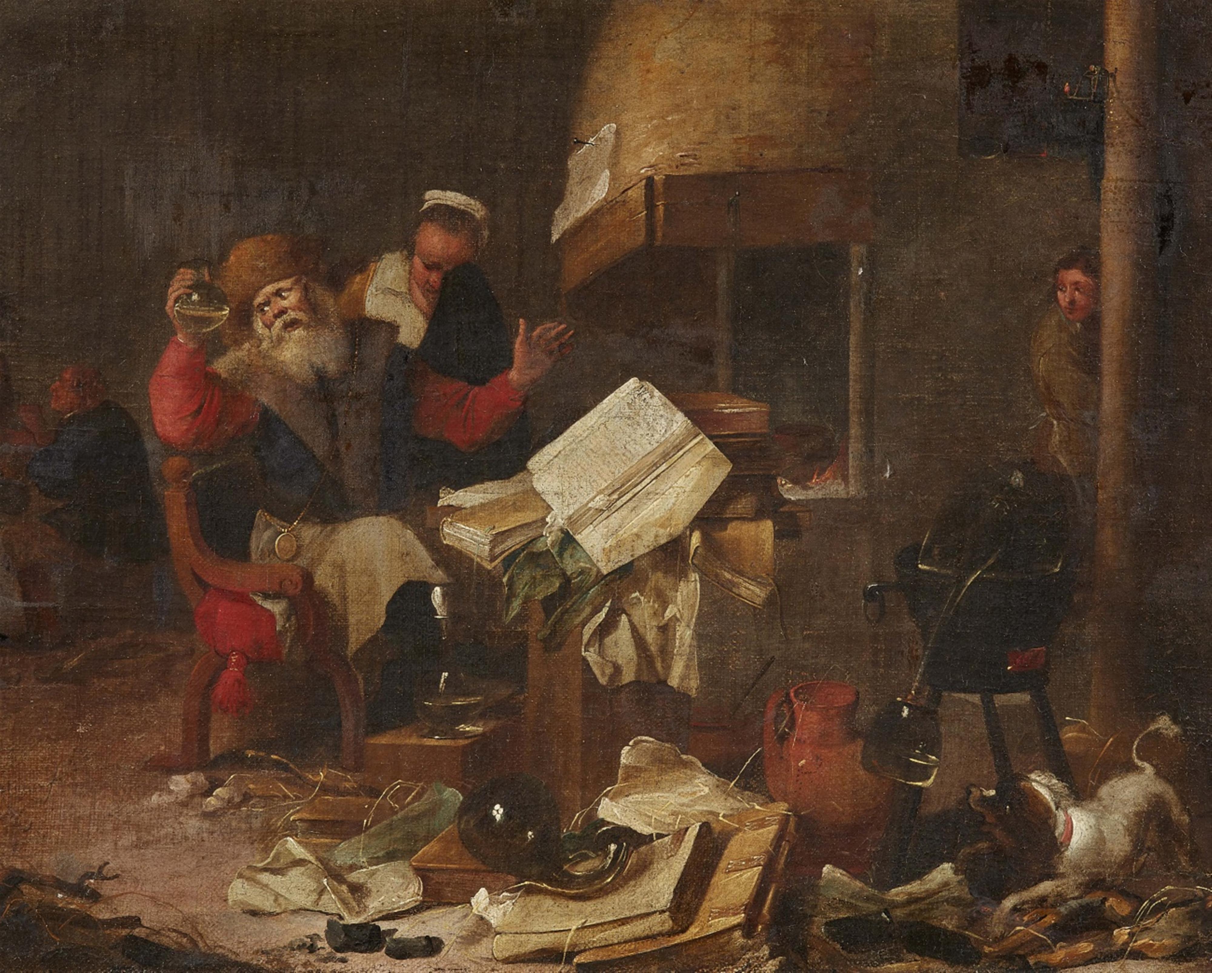 Thomas Wijck, follower of - Interior with Doctor and Patient - image-1