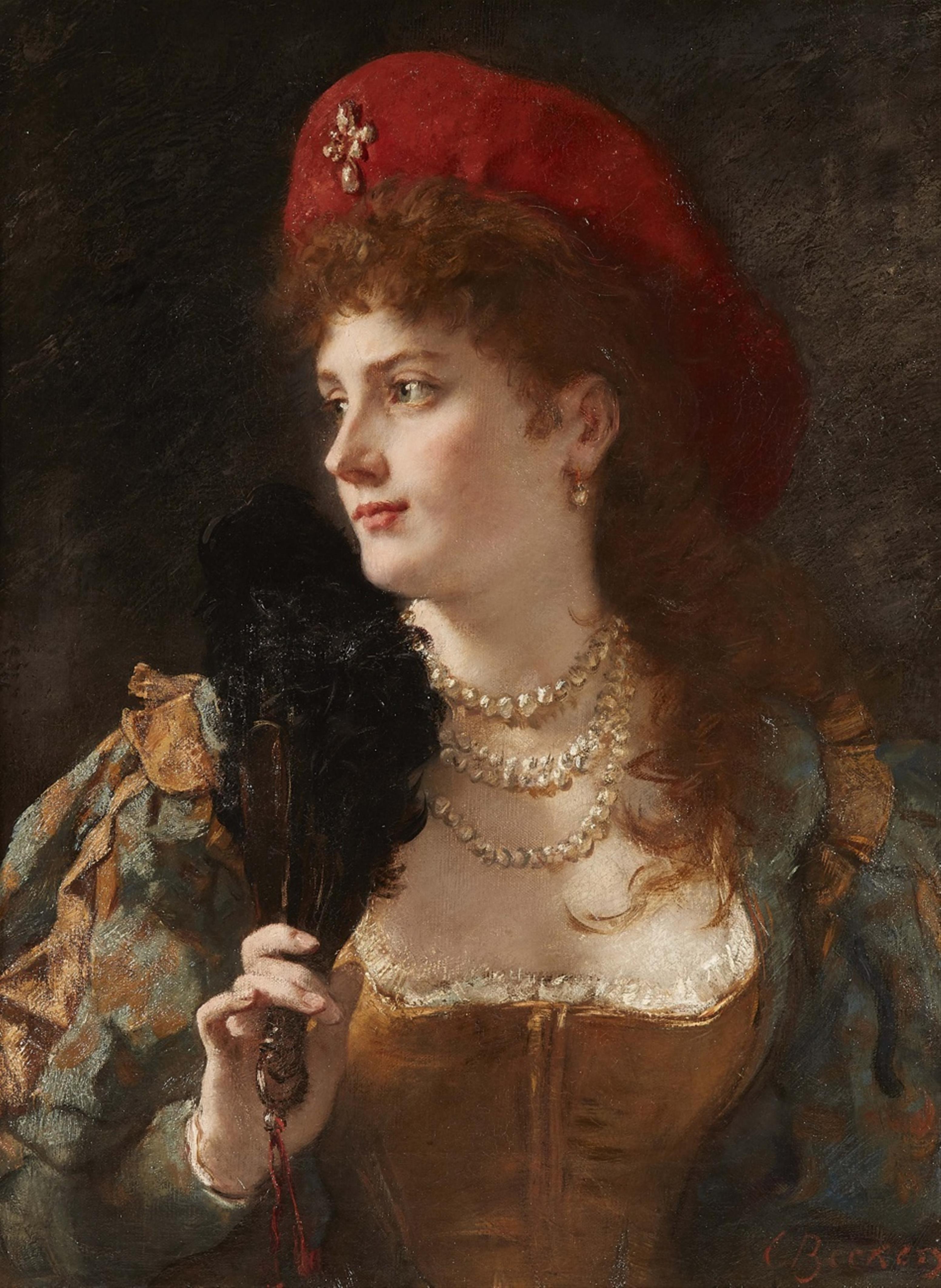 Carl Ludwig Becker - Portrait of a Venetian Lady - image-1