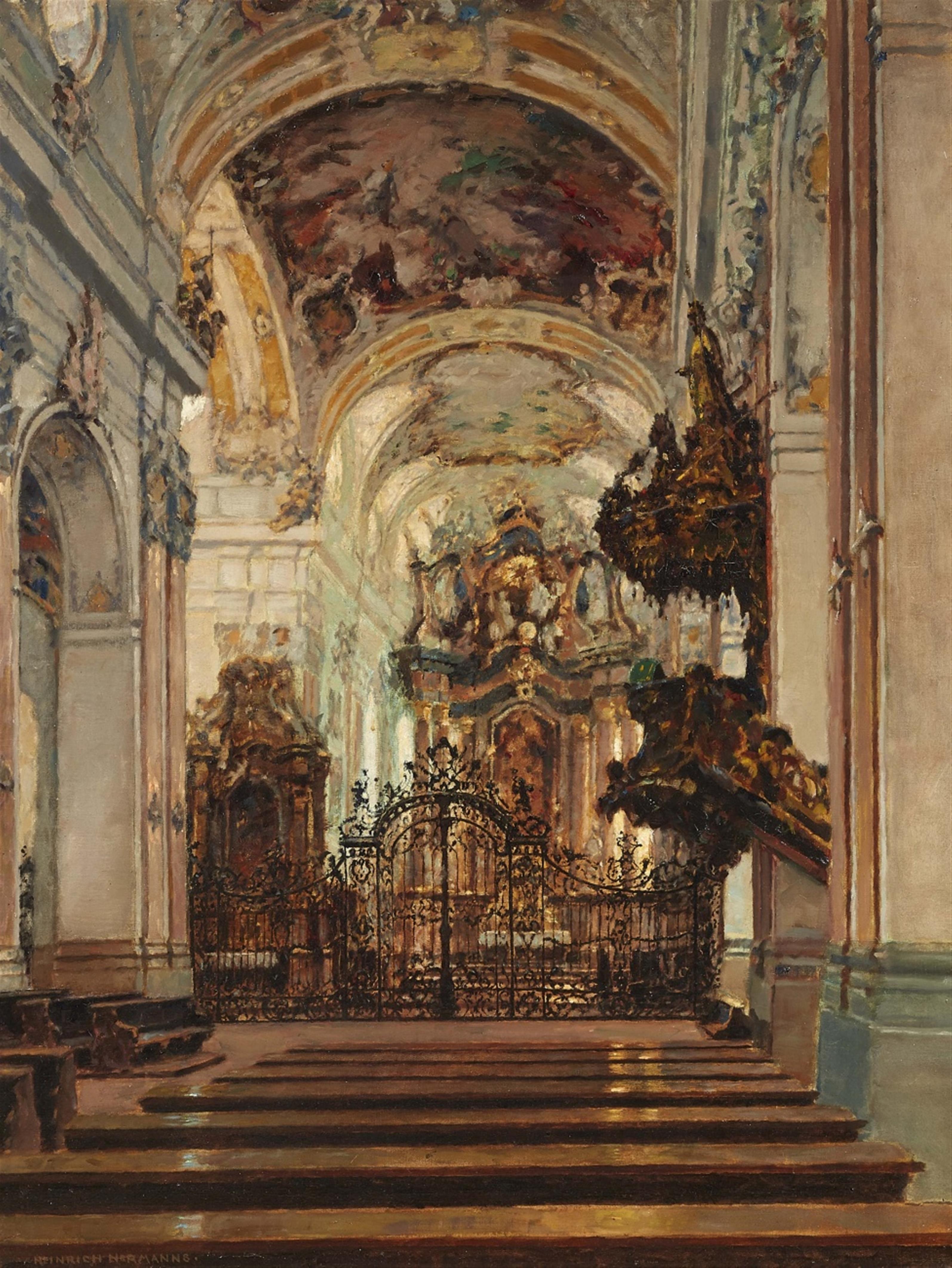 Heinrich Hermanns - Interior of the Convent Church of Amorbach - image-1