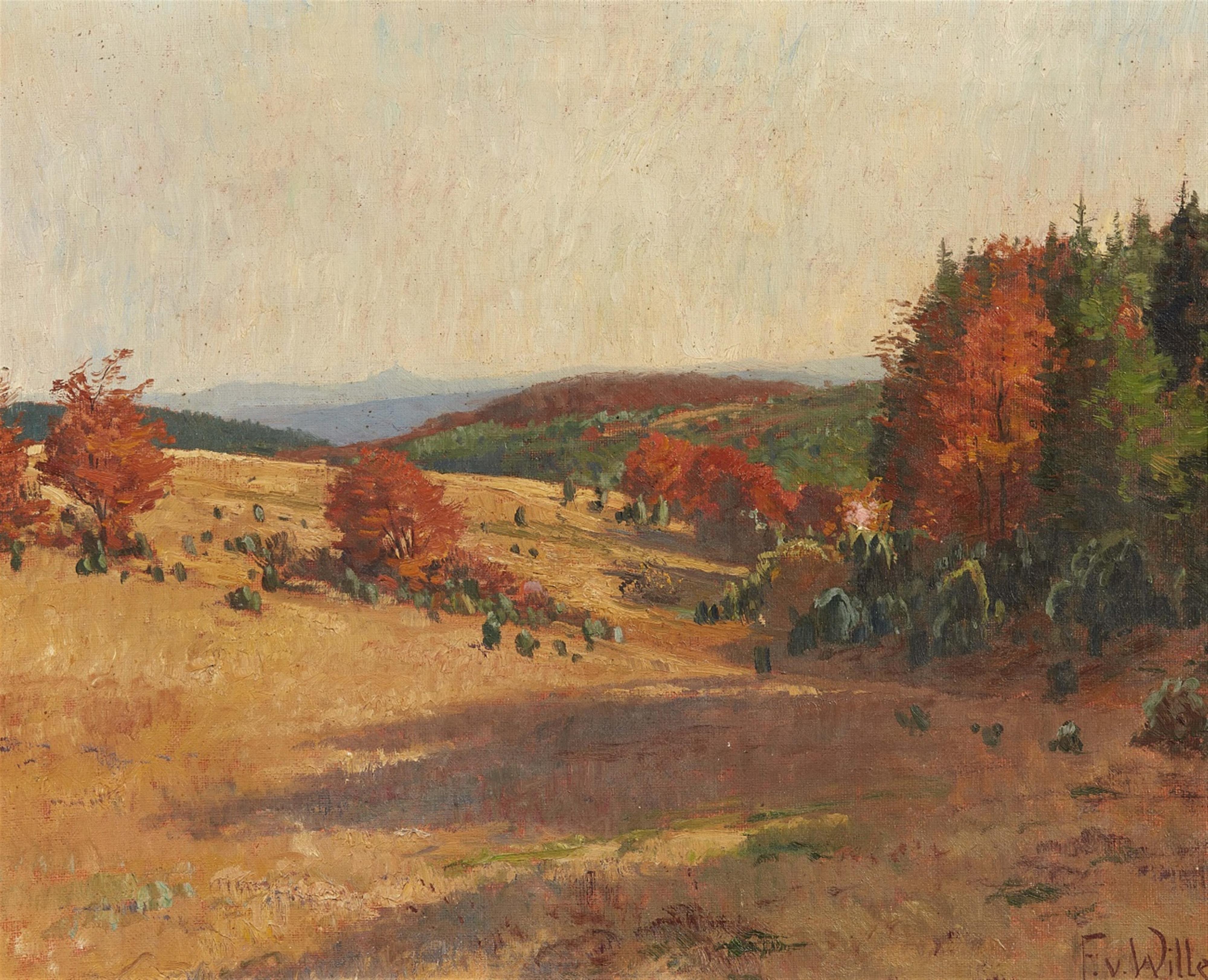 Fritz von Wille - Landscape in the Eifel ("Herbstmorgen") - image-1