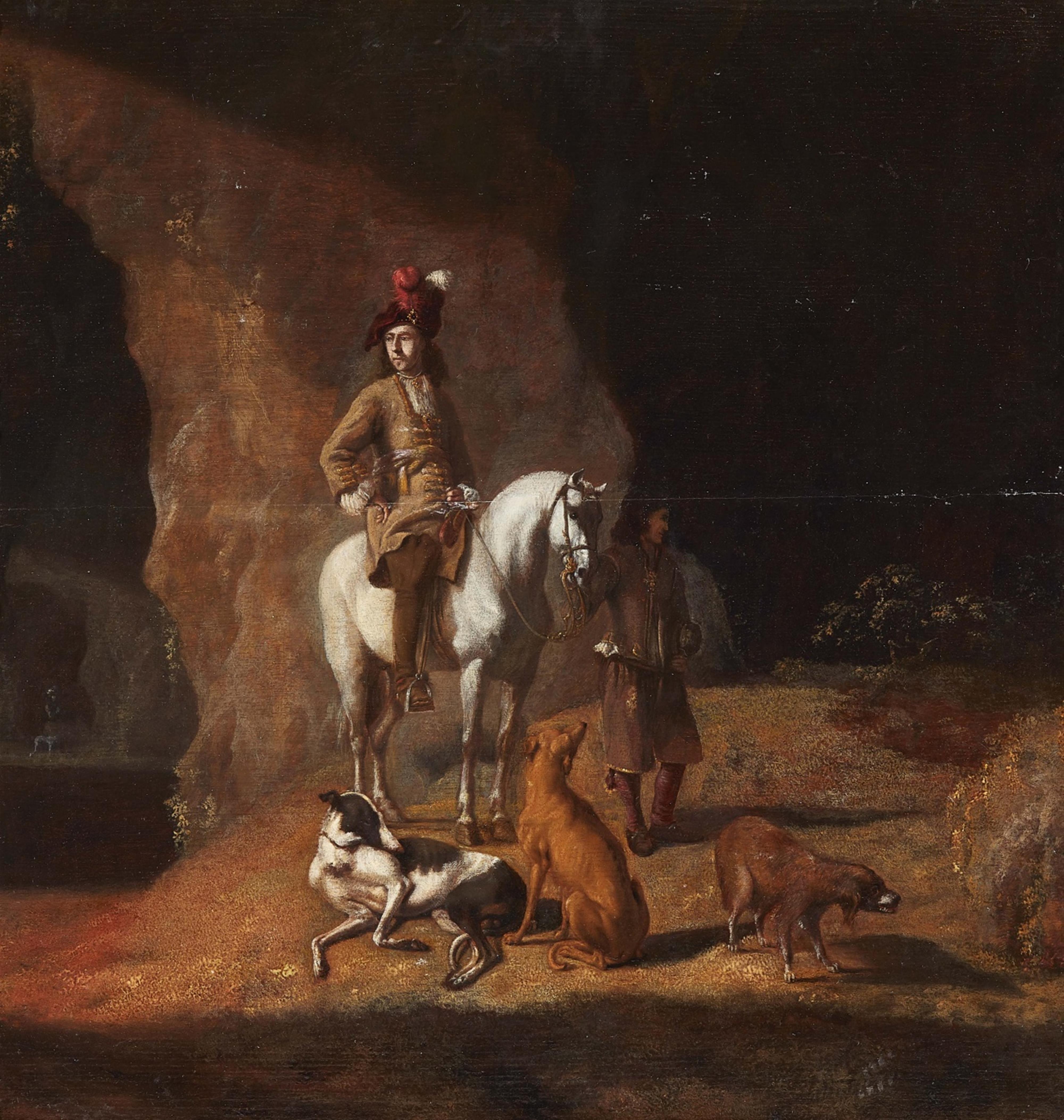 Adriaen Cornelisz Beeldemaker, zugeschrieben - Jäger mit seinen Hunden bei der Rast - image-1