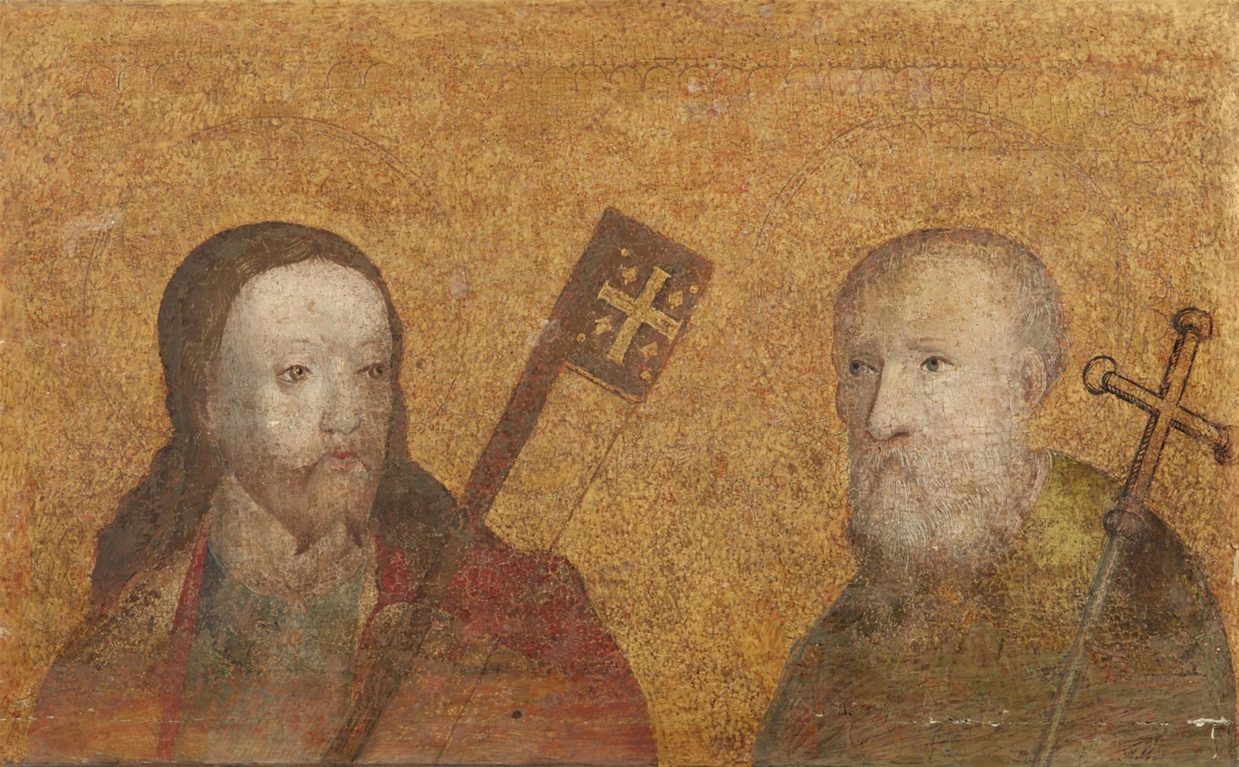 Italian School 15th century - Christ and a Saint - image-1