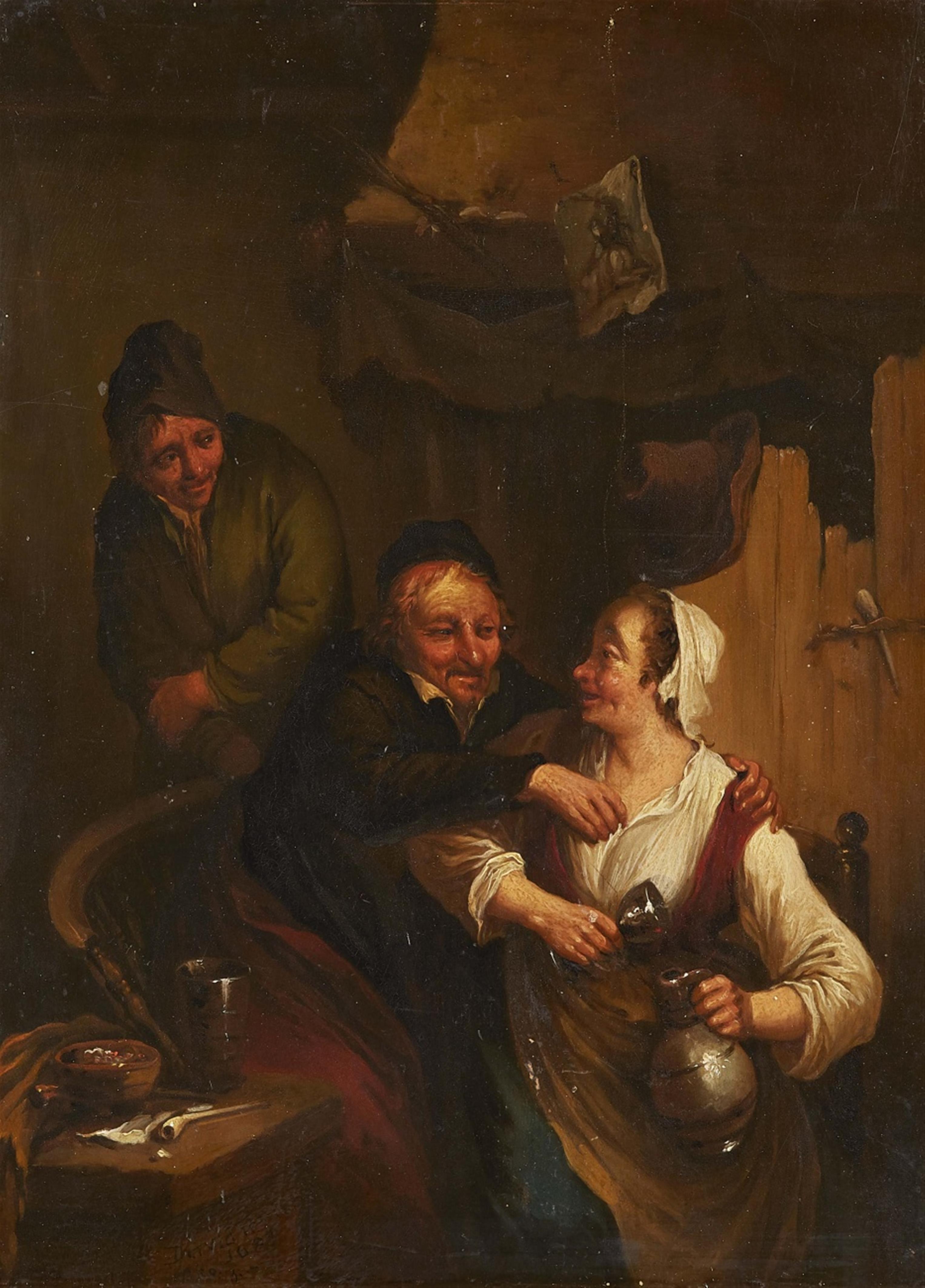 Niederländischer Meister des 17. Jahrhunderts - Ungleiches Paar im Wirtshaus - image-1