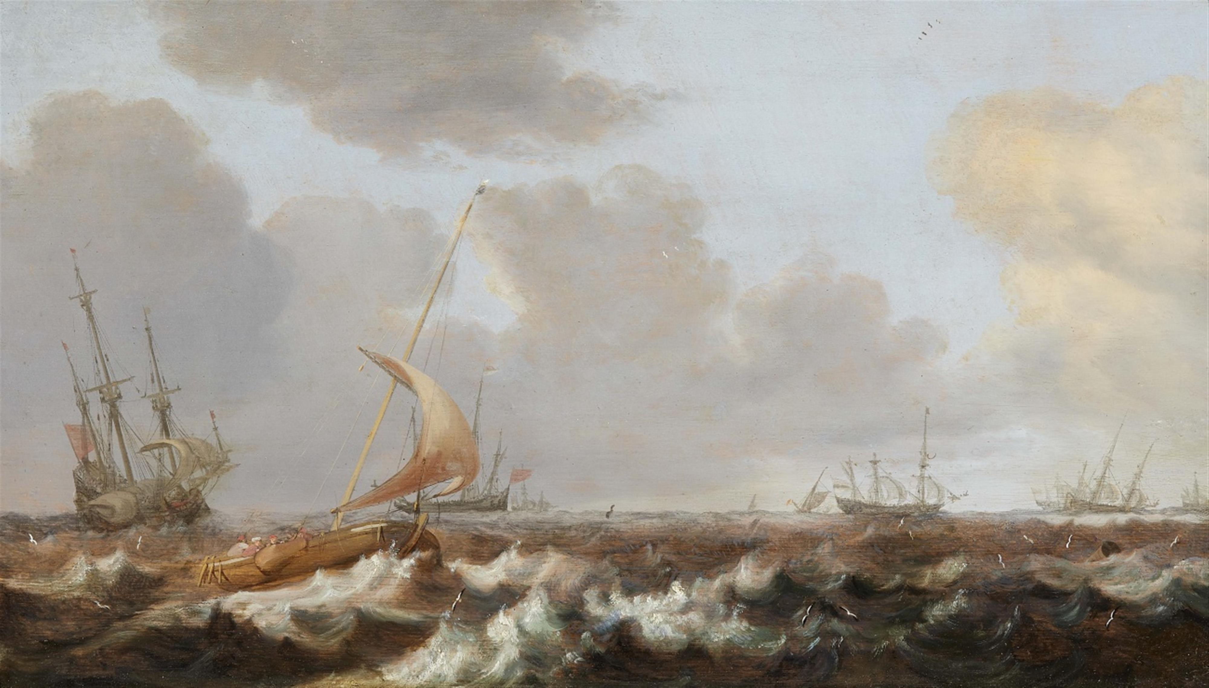 Niederländischer Meister des 17. Jahrhunderts - Auf stürmischer See - image-1