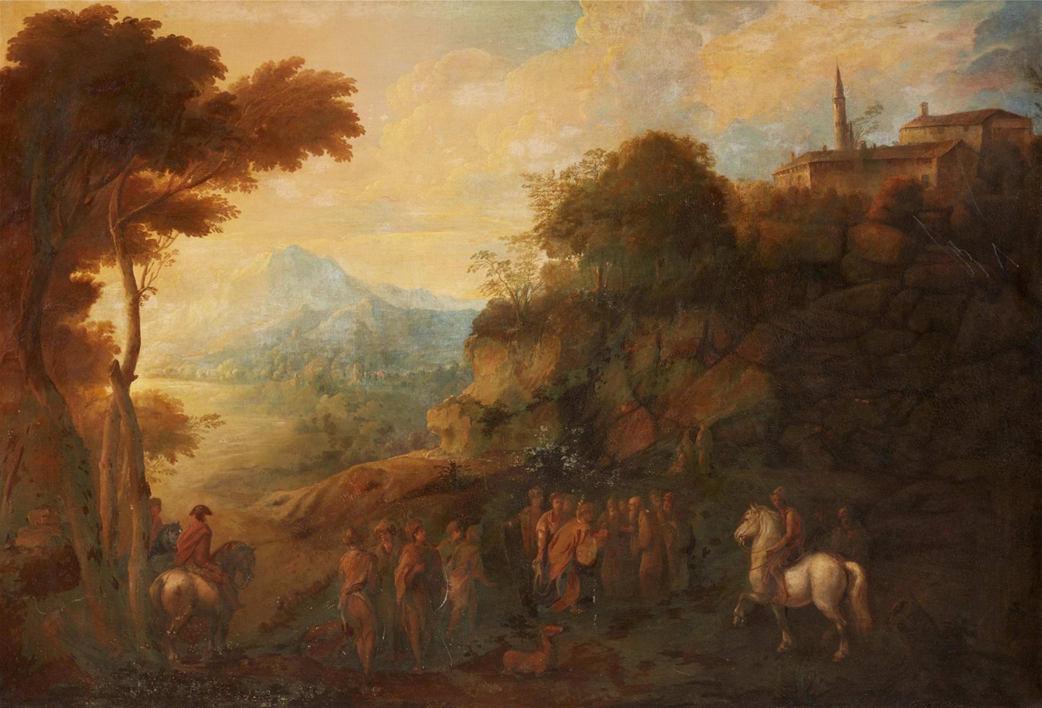 Niederländischer oder Deutscher Meister des 18. Jahrhunderts - Landschaft mit Reitern - image-1