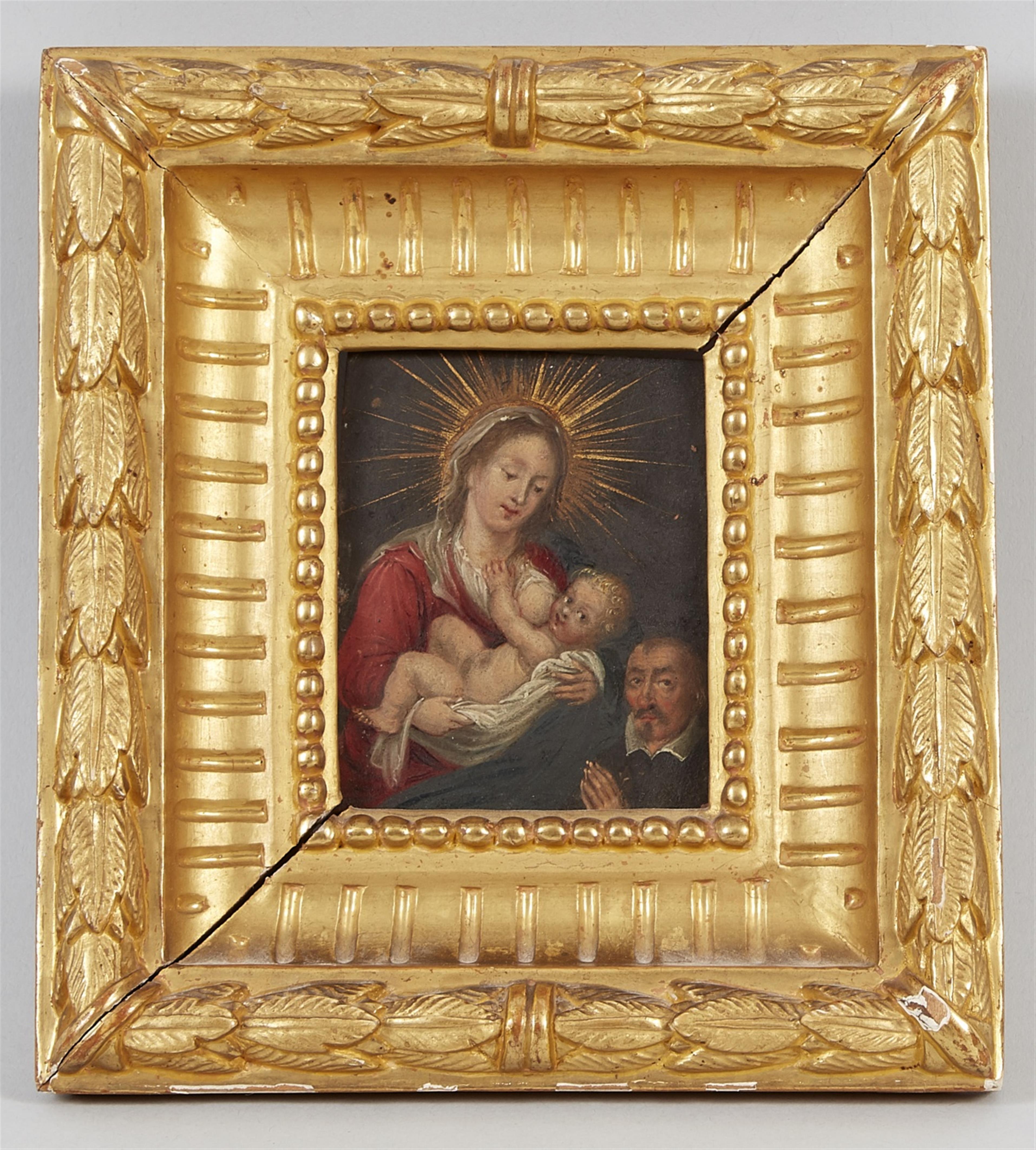 Unbekannter Künstler des 18. / 19. Jahrhunderts - Madonna mit Kind und Stifter - image-1
