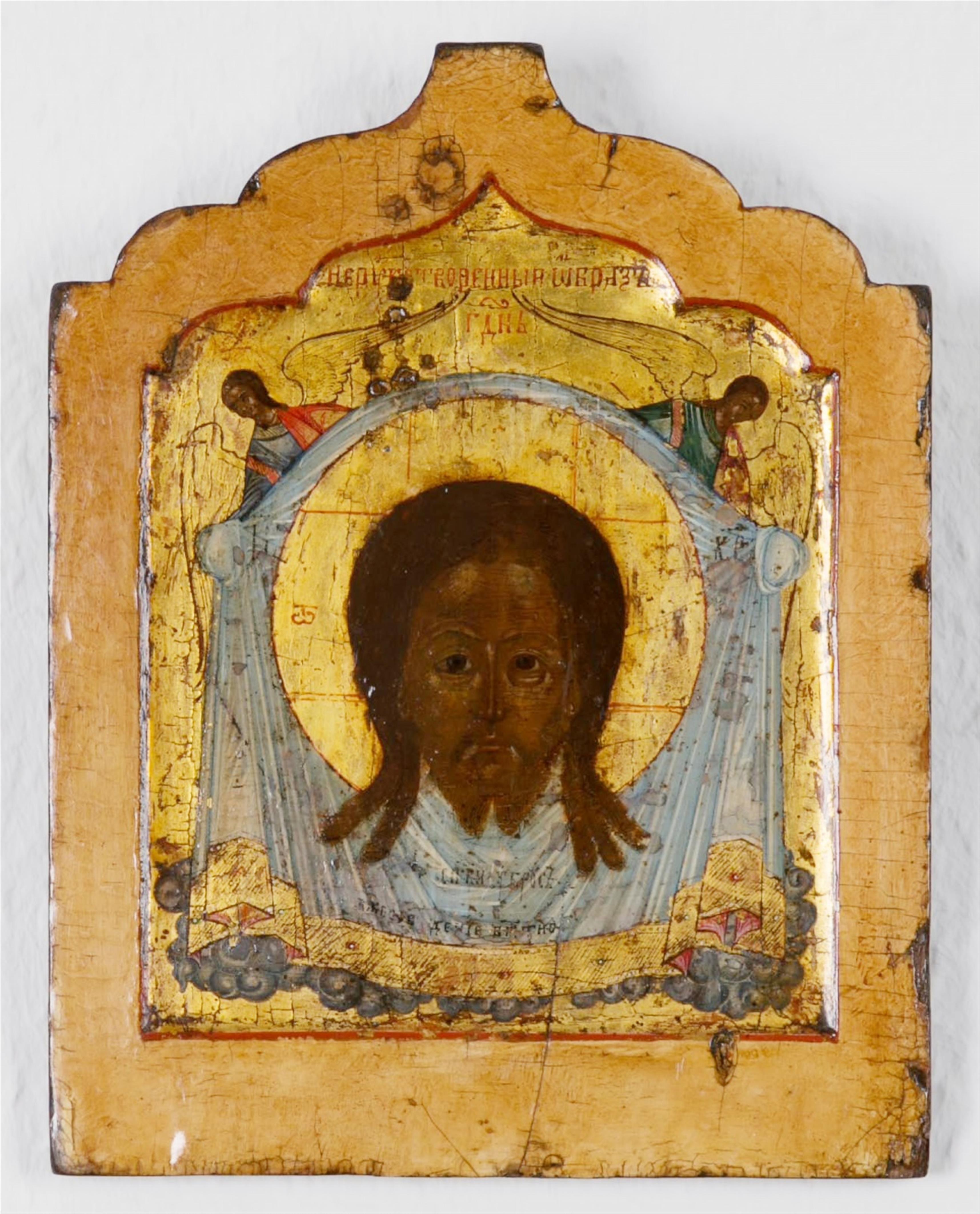 Russia, um 1800 - Ikone mit dem Mandylion, dem nicht von Menschenhand gemalte Antlitz Christi - image-1