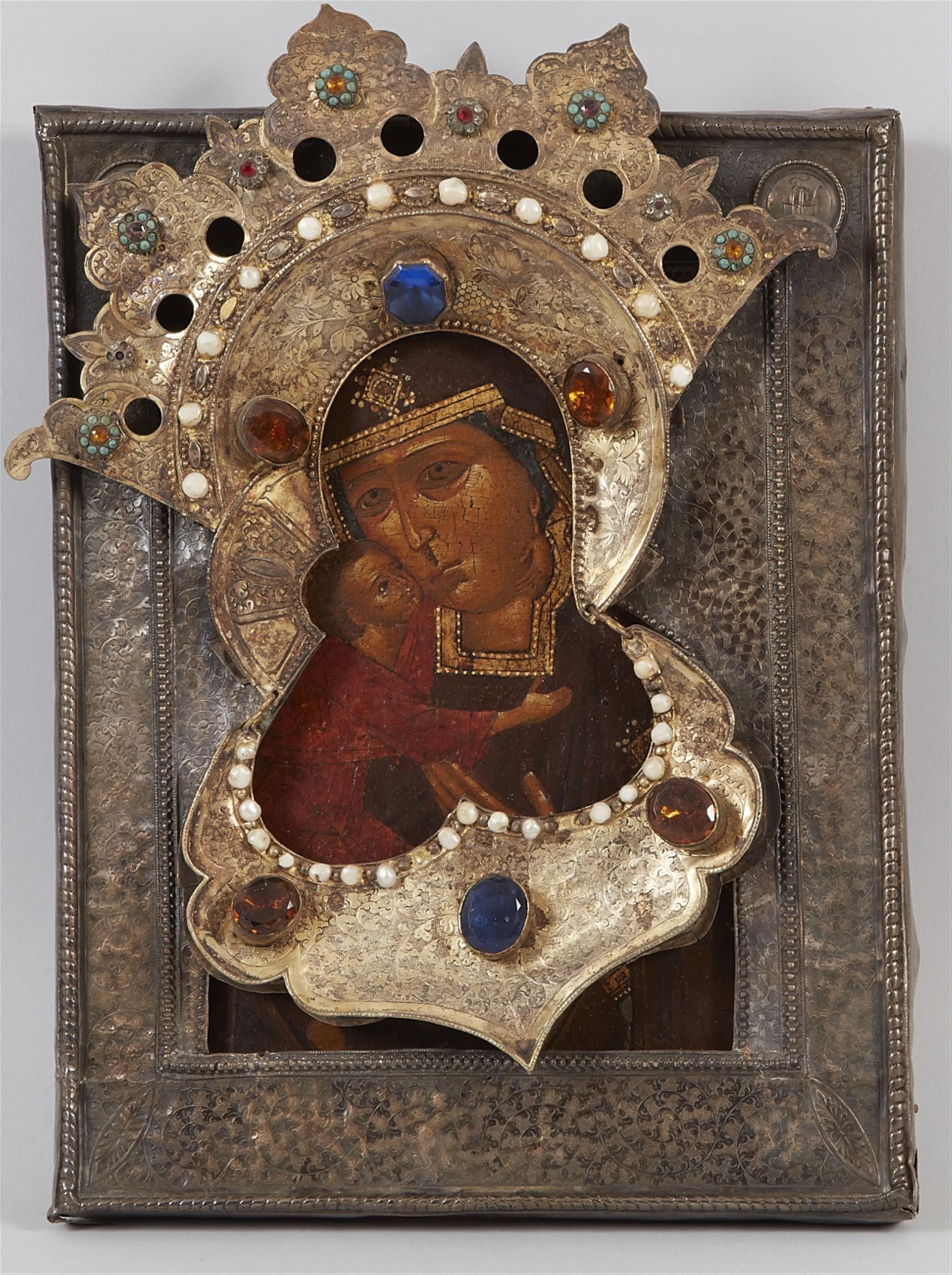 Russland 19. Jahrhundert - Ikone mit der Darstellung der Gottesmutter Fedorowskaja - image-1