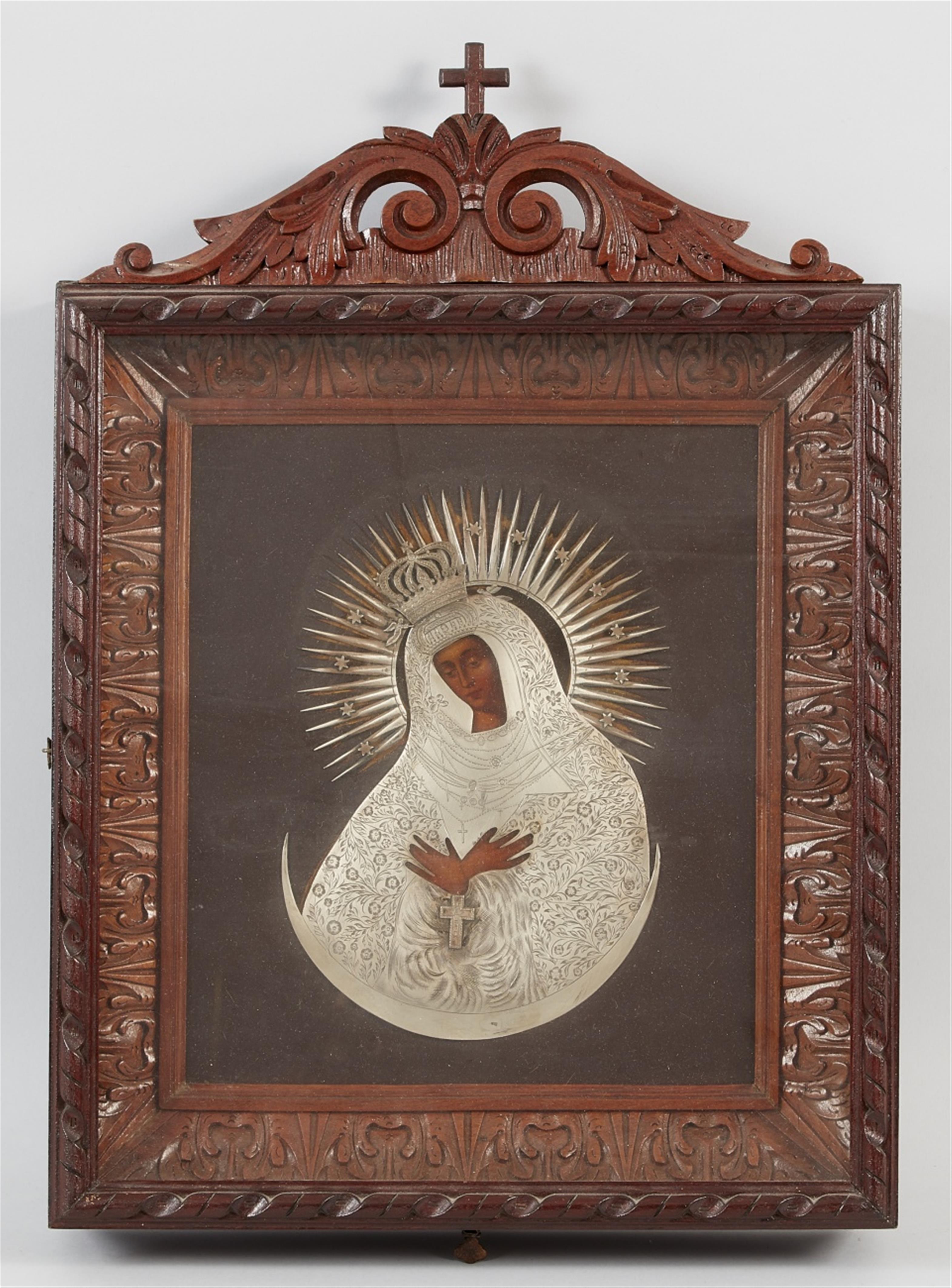 Ikone mit der Kopie des Gnadenbildes der Muttergottes der Barmherzigkeit in Vilnius - image-1