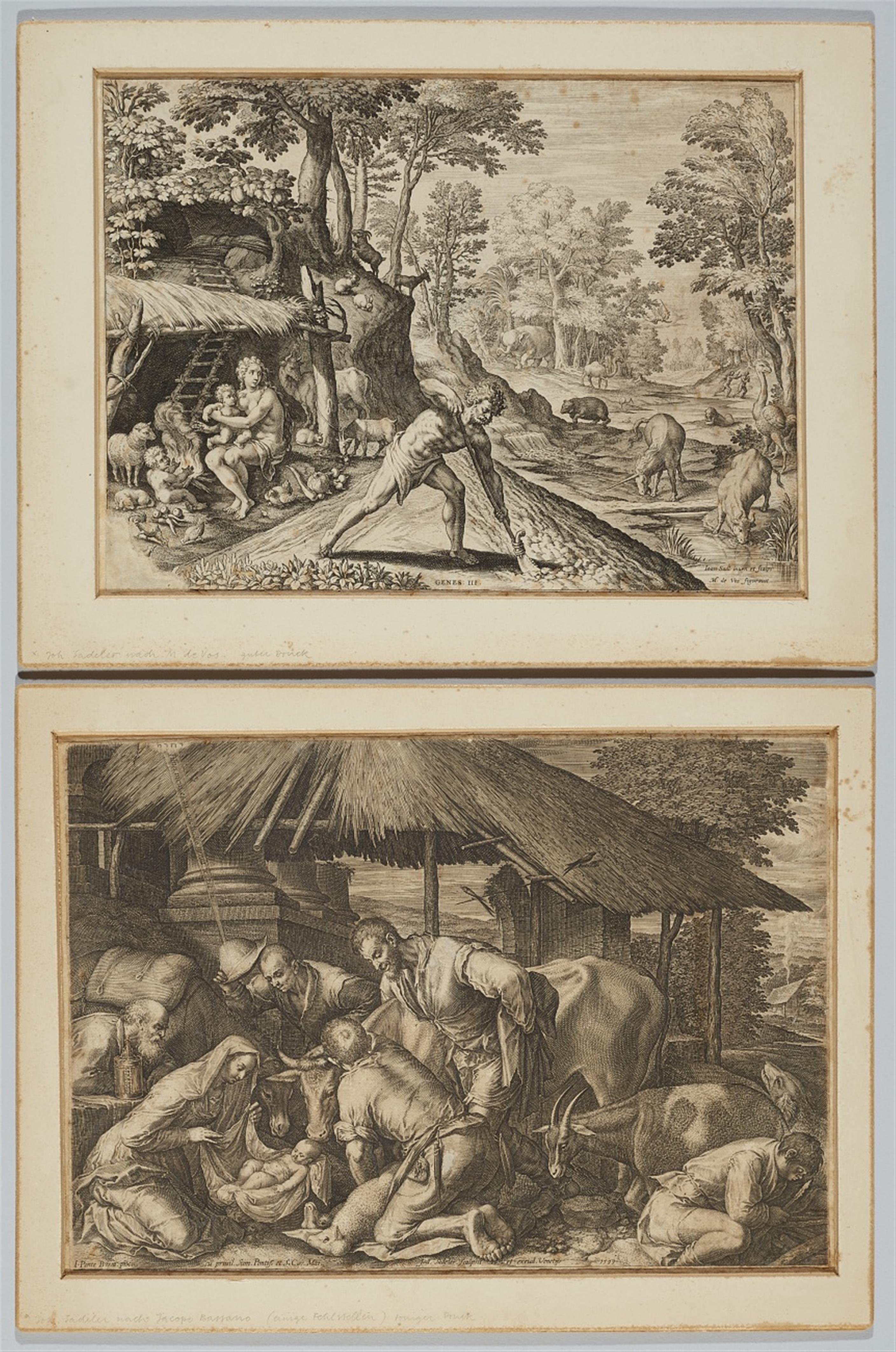 Jacopo dal Bassano
Jan Sadeler
Marten de Vos - Vertreibung aus dem Paradies Anbetung der Hirten - image-1