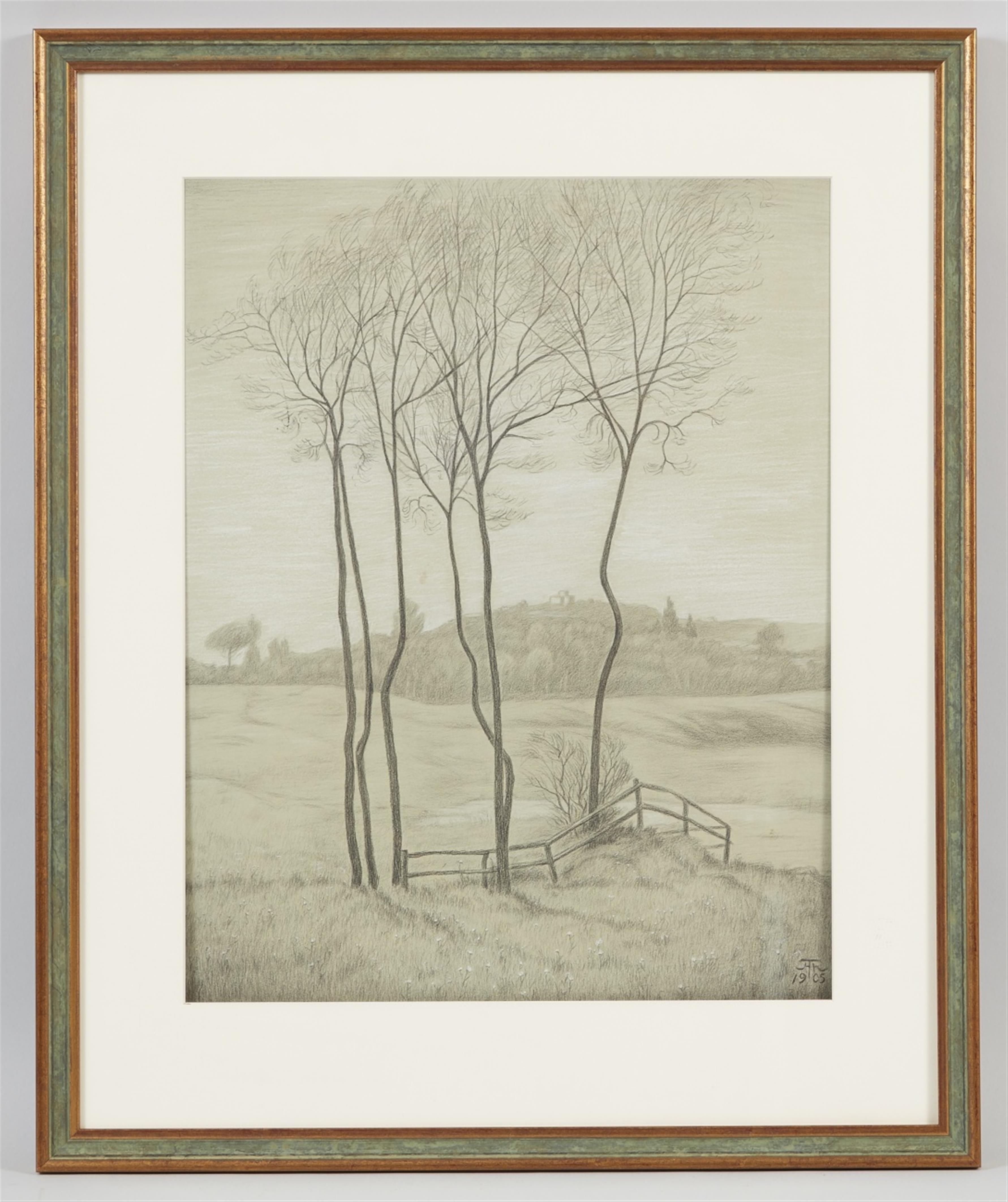 Hans Thoma 1905 - Landschaft mit Baumgruppe - image-1