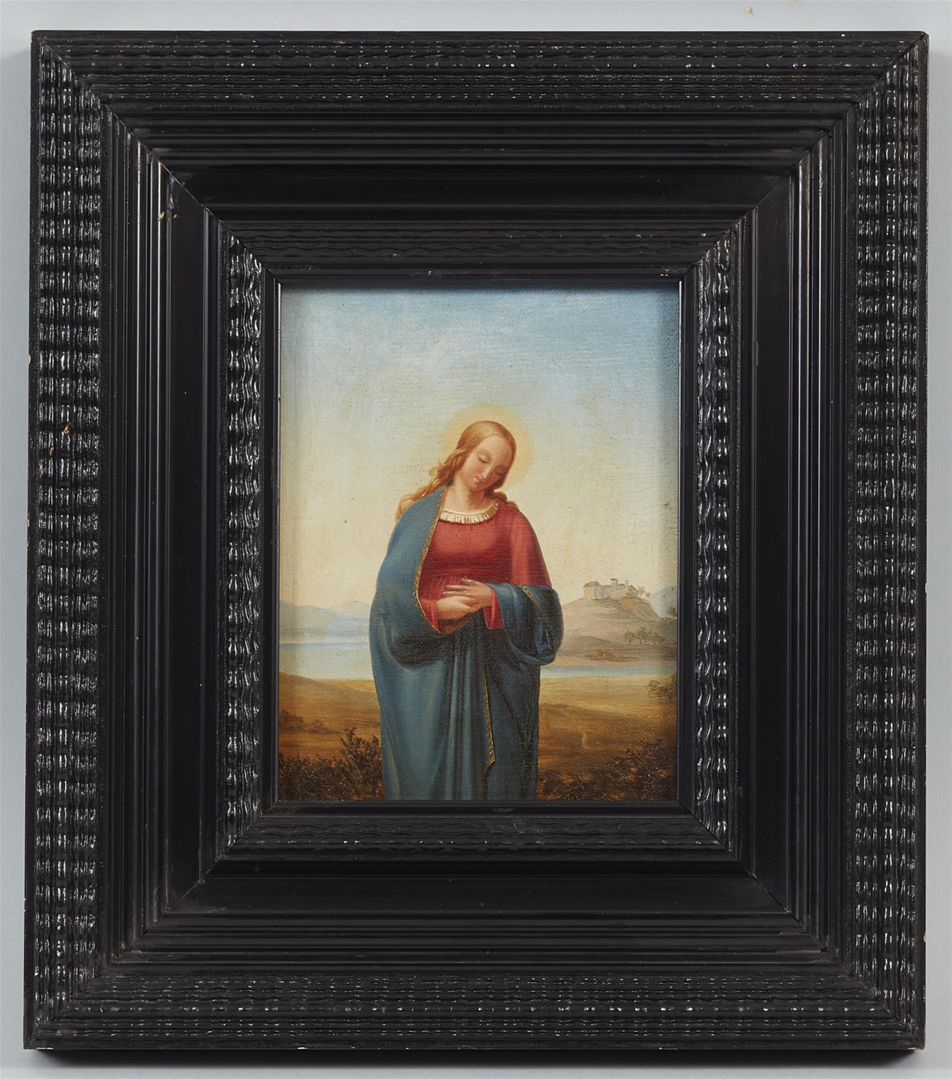 Deutscher Künstler des 19. Jahrhunderts - Jungfrau Maria vor weiter Landschaft - image-1