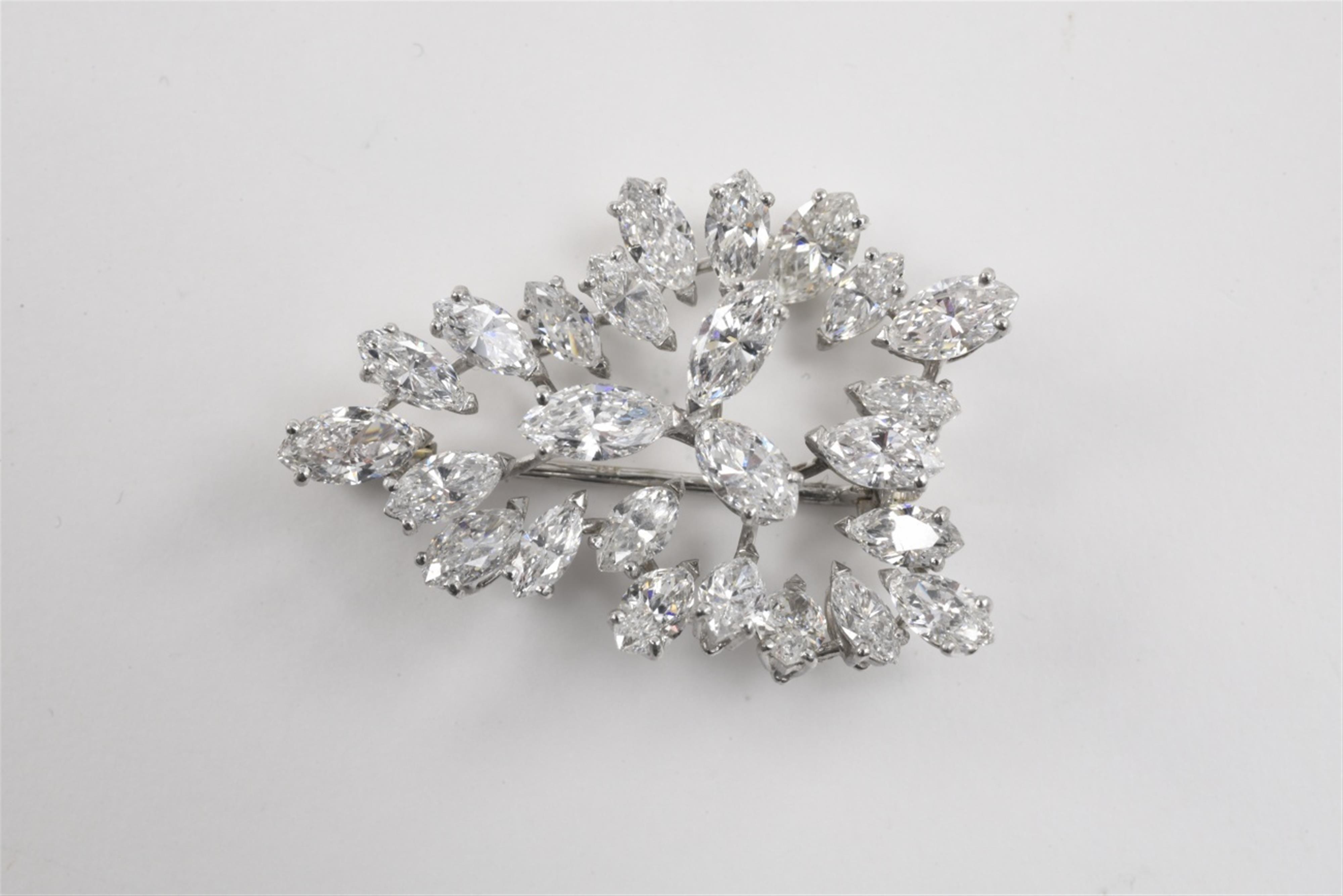 A platinum and diamond brooch - image-2