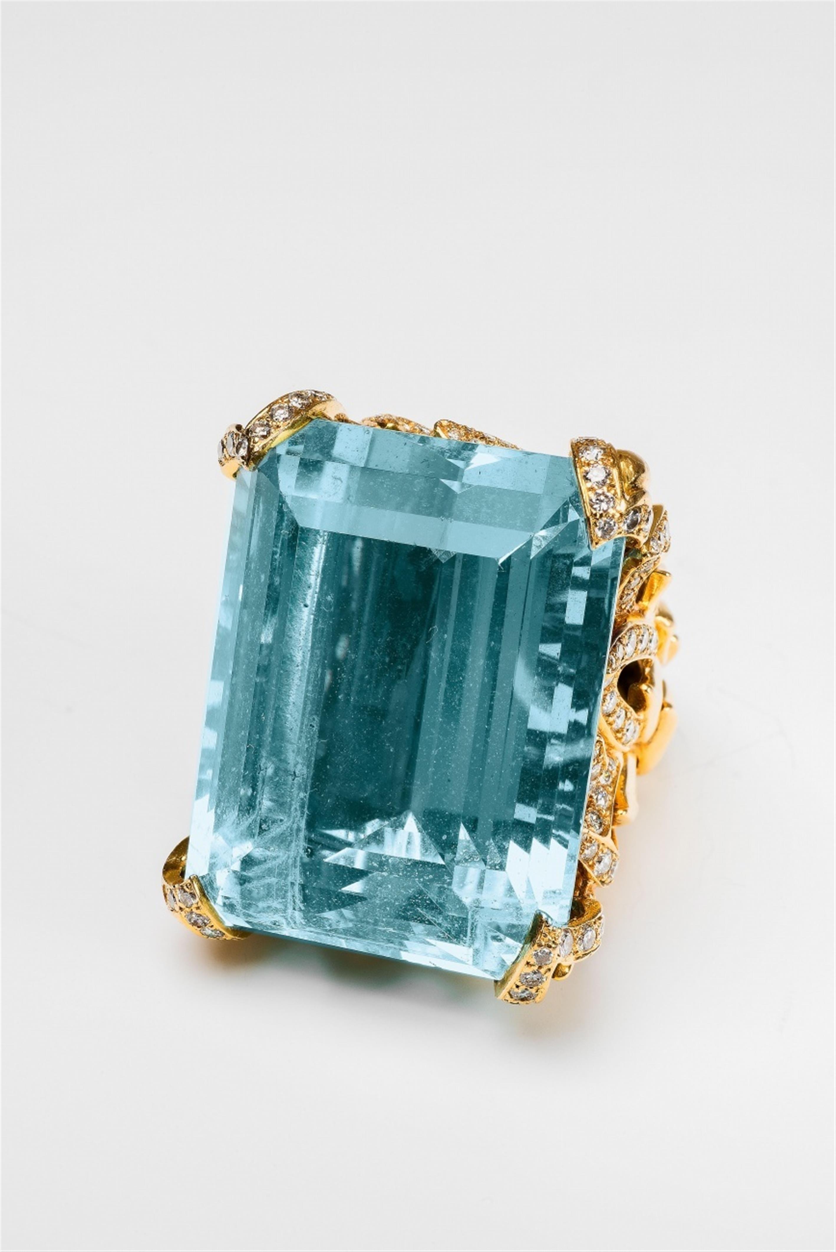 A Dior cocktail ring with a large aquamarine - image-4