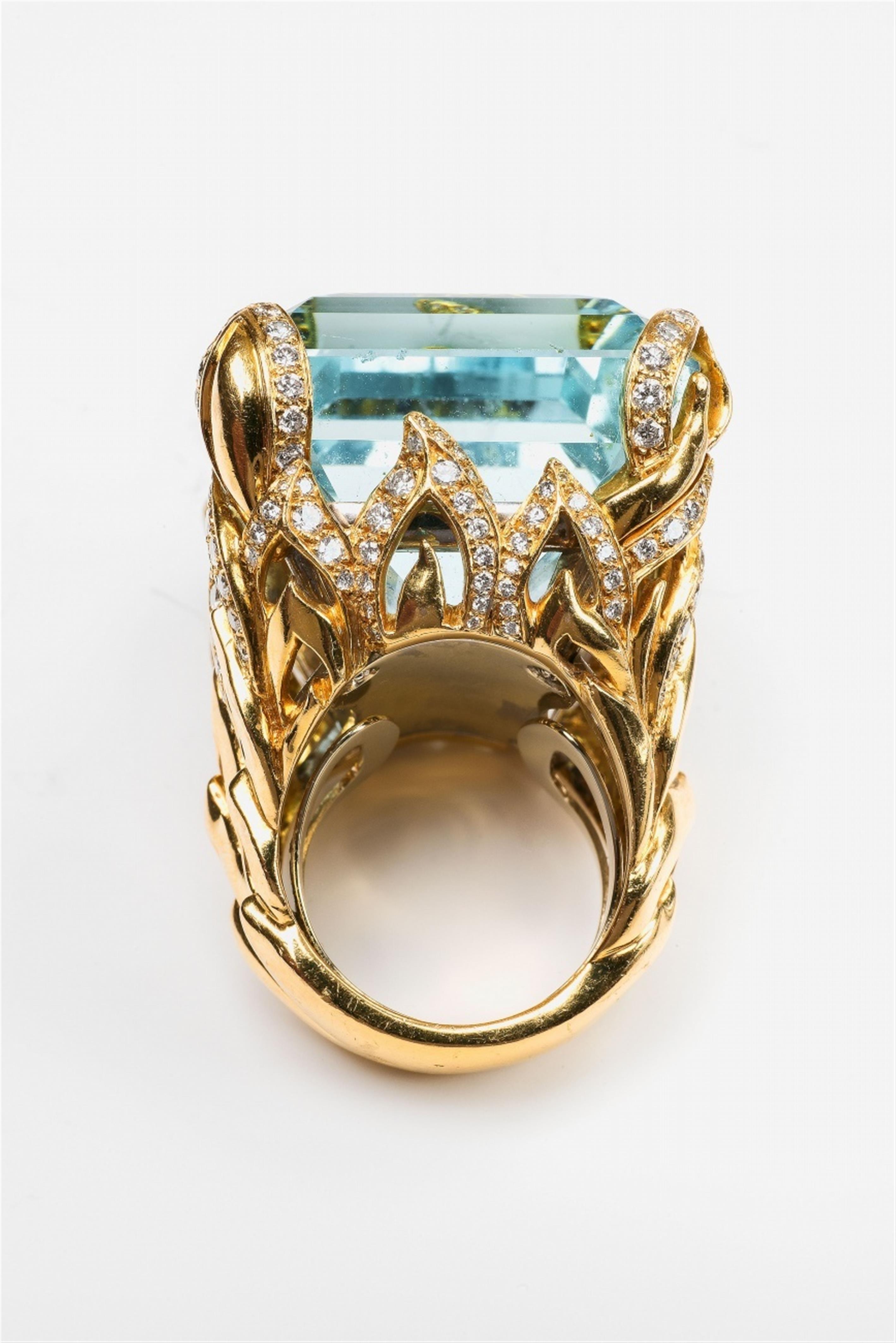 A Dior cocktail ring with a large aquamarine - image-6