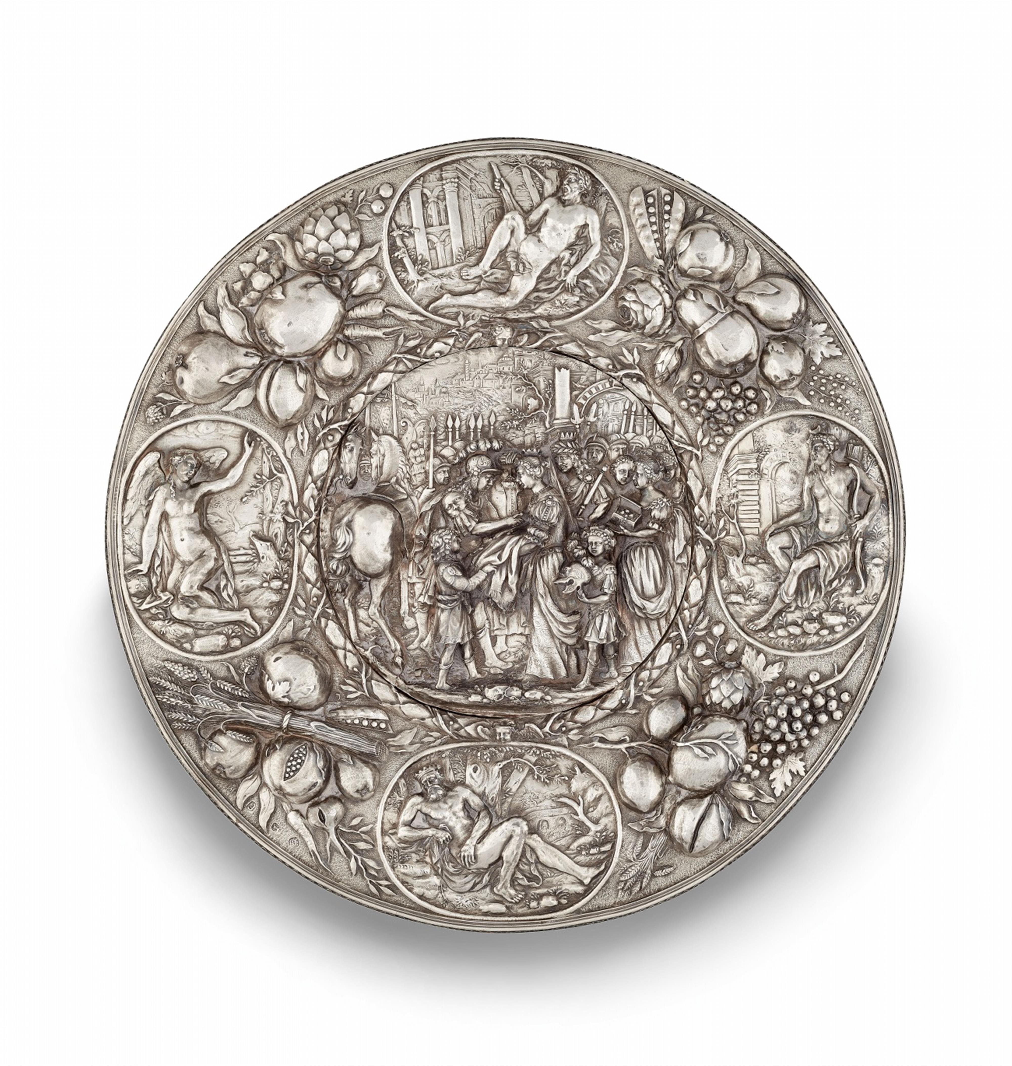 An important Charles II London silver tazza - image-3