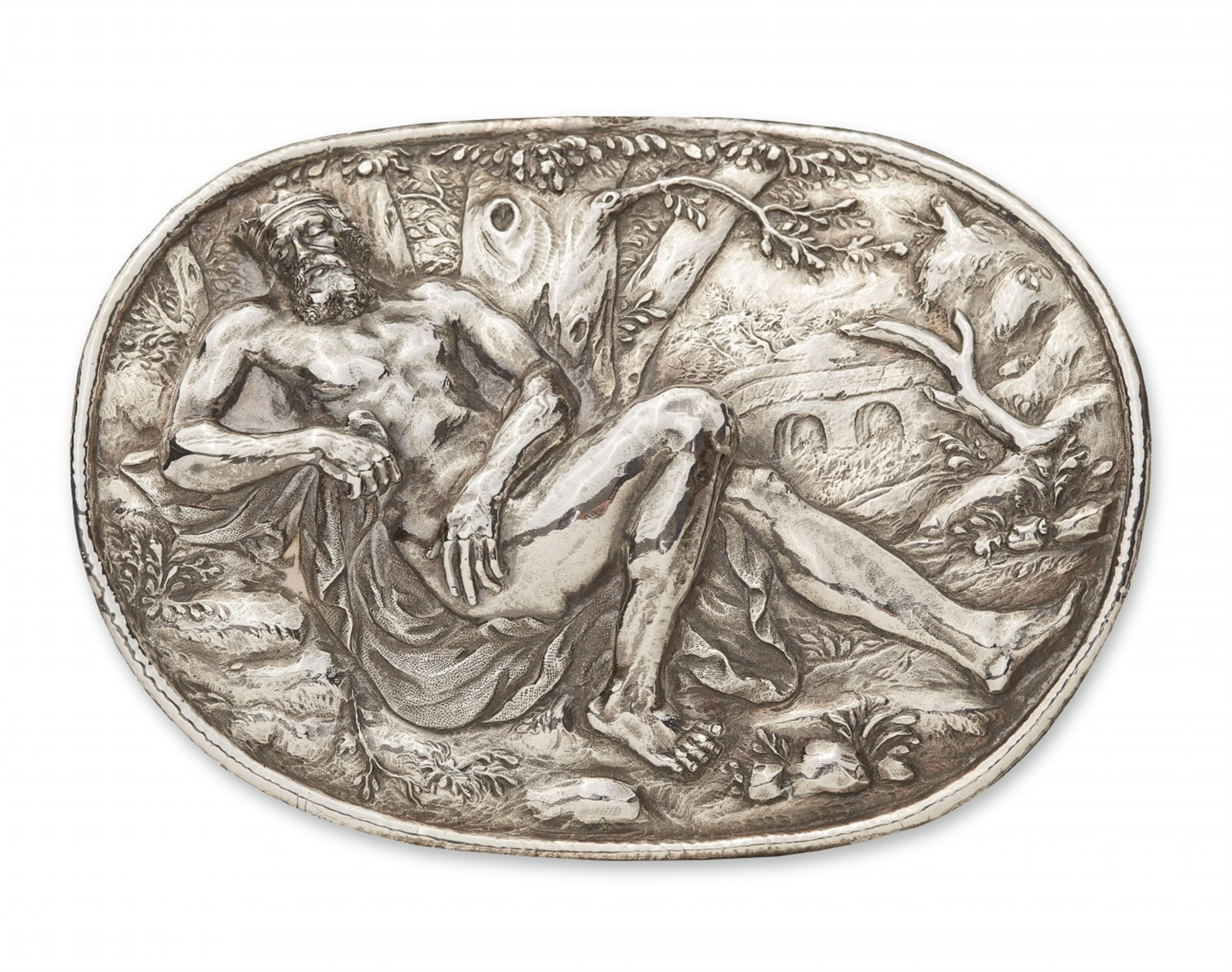 An important Charles II London silver tazza - image-4