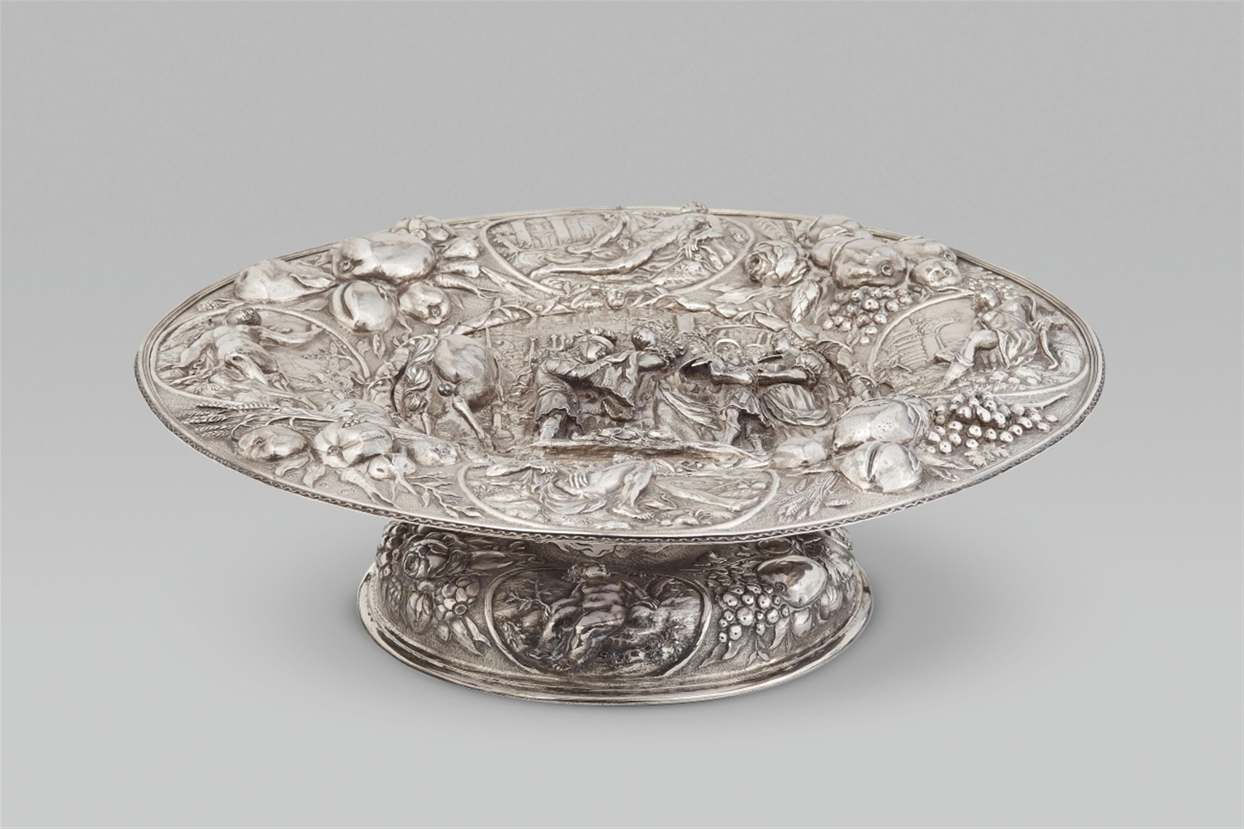 An important Charles II London silver tazza - image-1