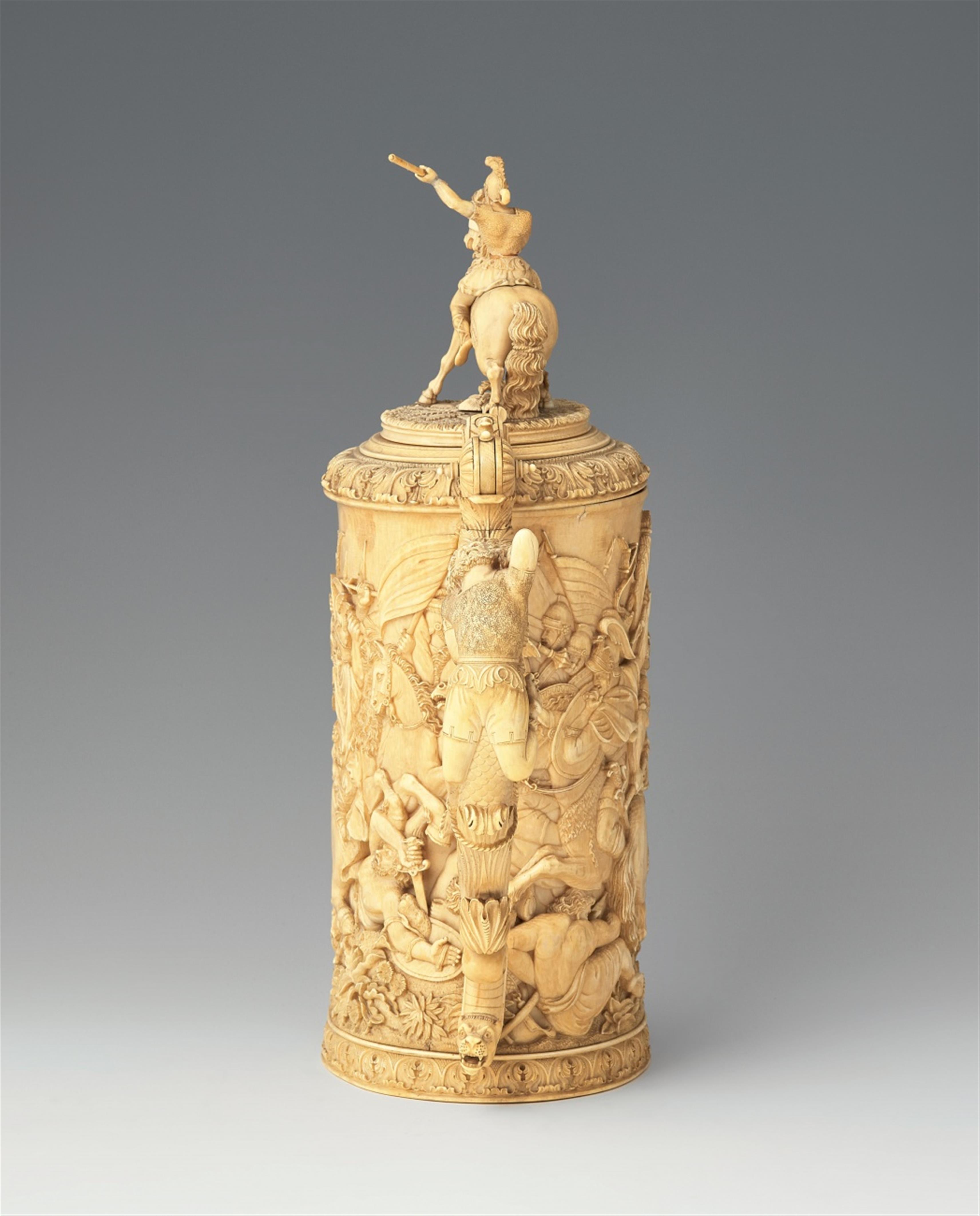 A German ivory tankard with a battle scene - image-2