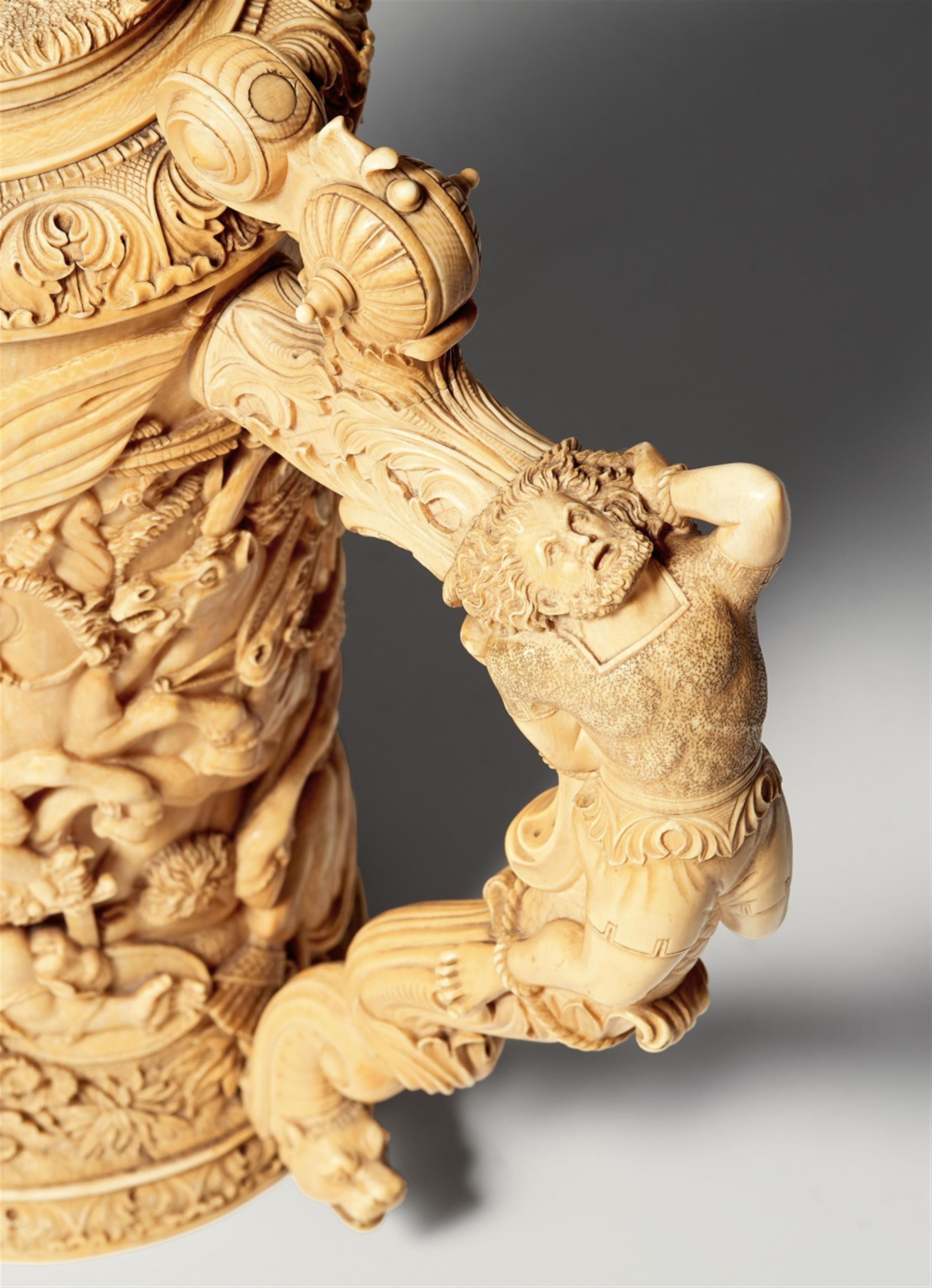 A German ivory tankard with a battle scene - image-6