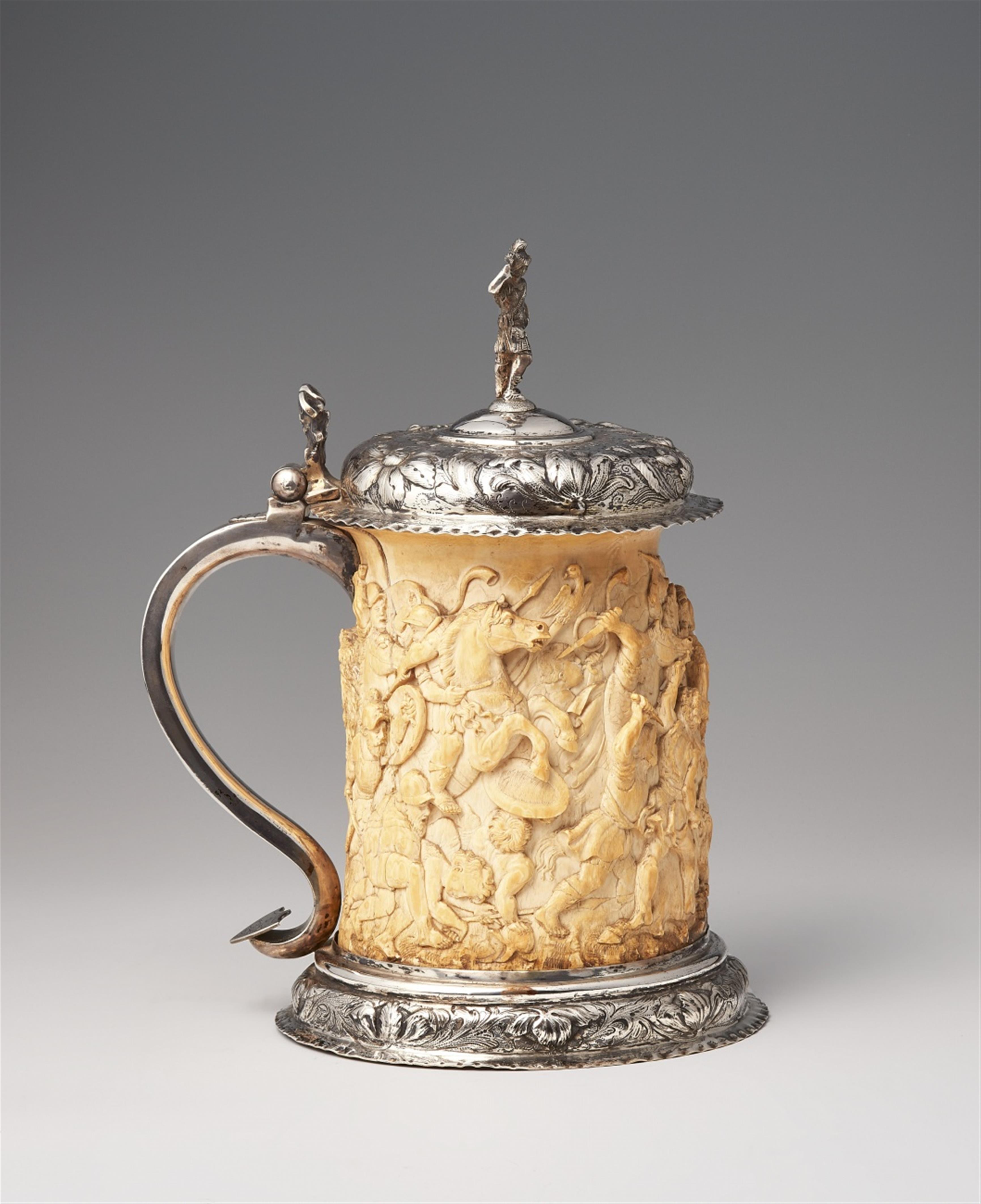 A silver-mounted ivory tankard - image-3