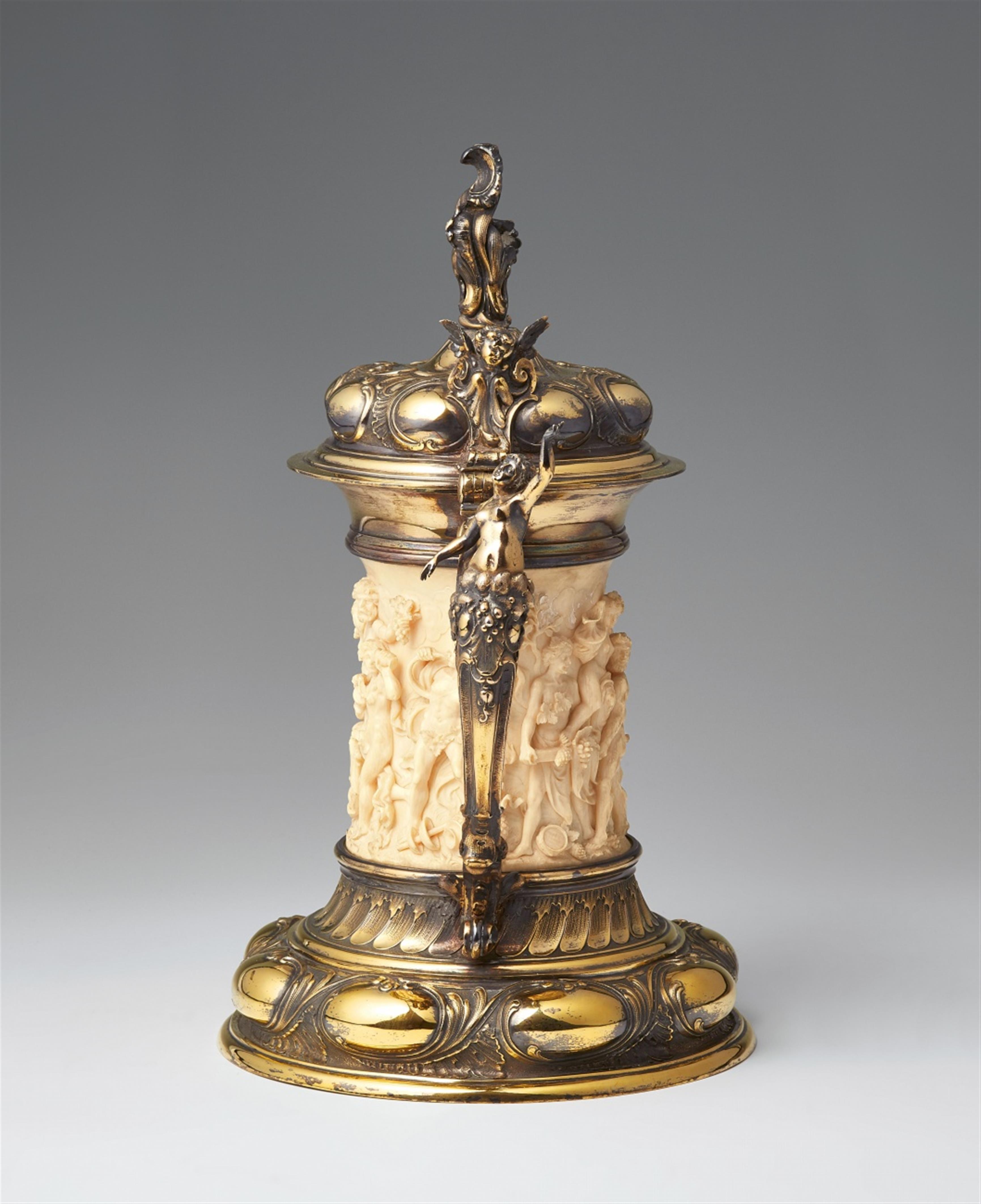 A Berlin silver gilt mounted ivory tankard - image-4