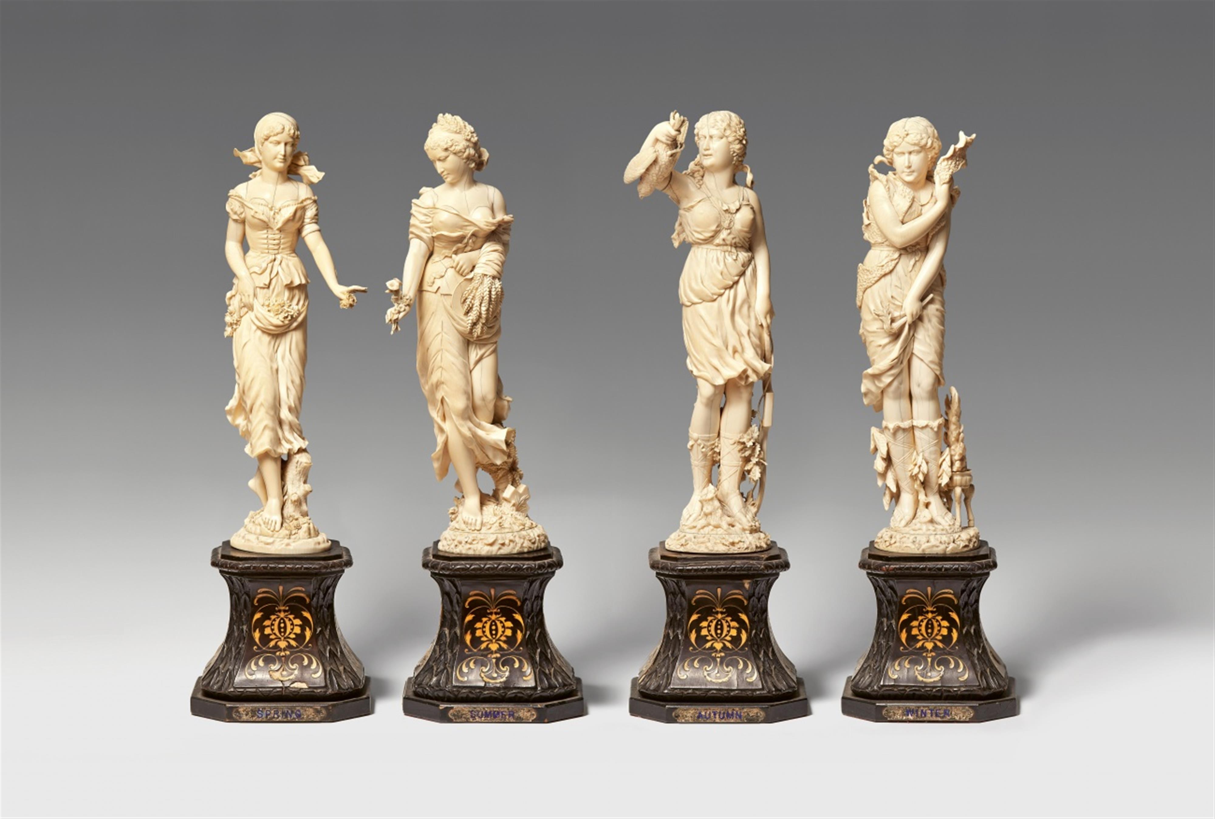 An important suite of four ivory figures representing the four seasons - image-1