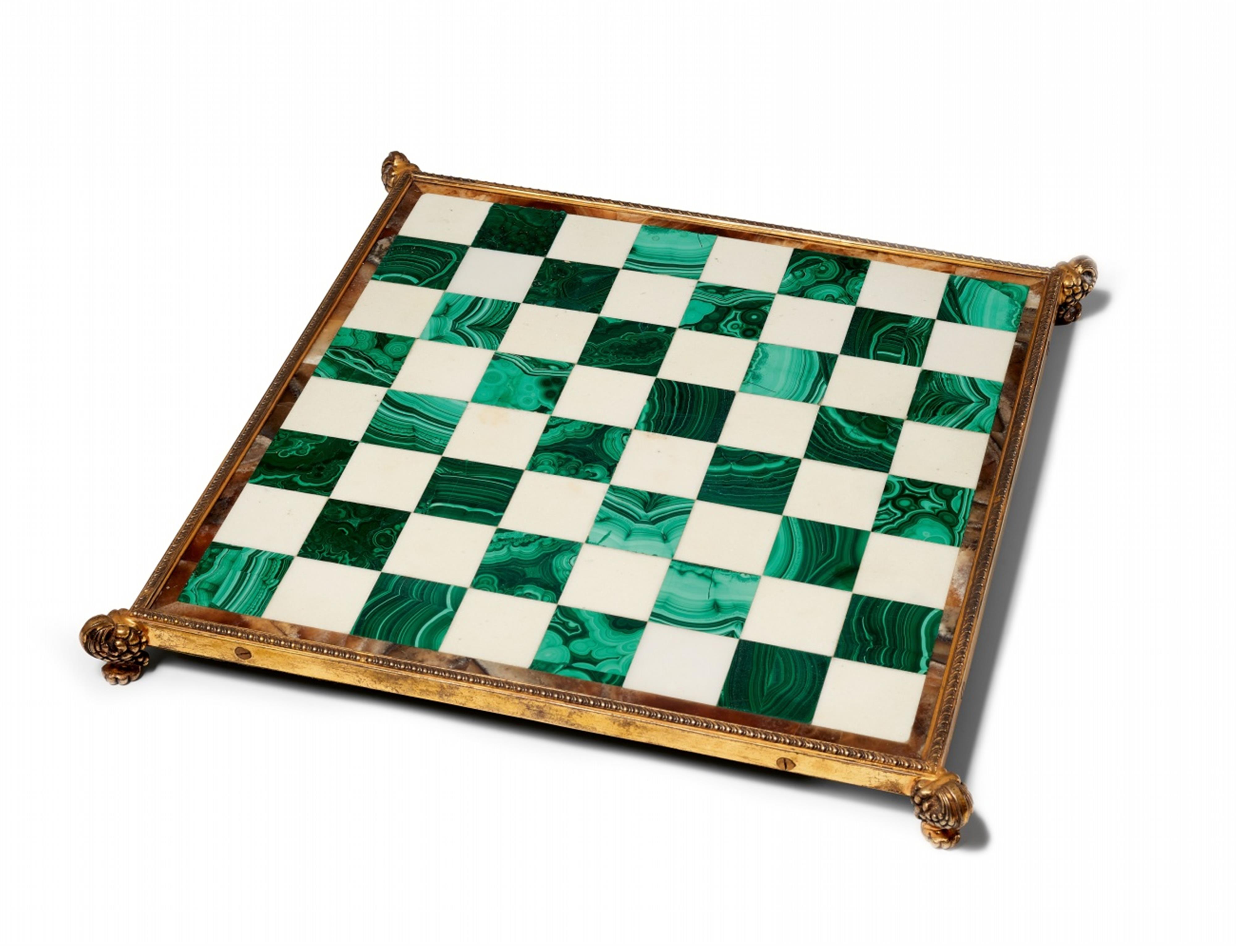 A marble and malachite chess board - image-1