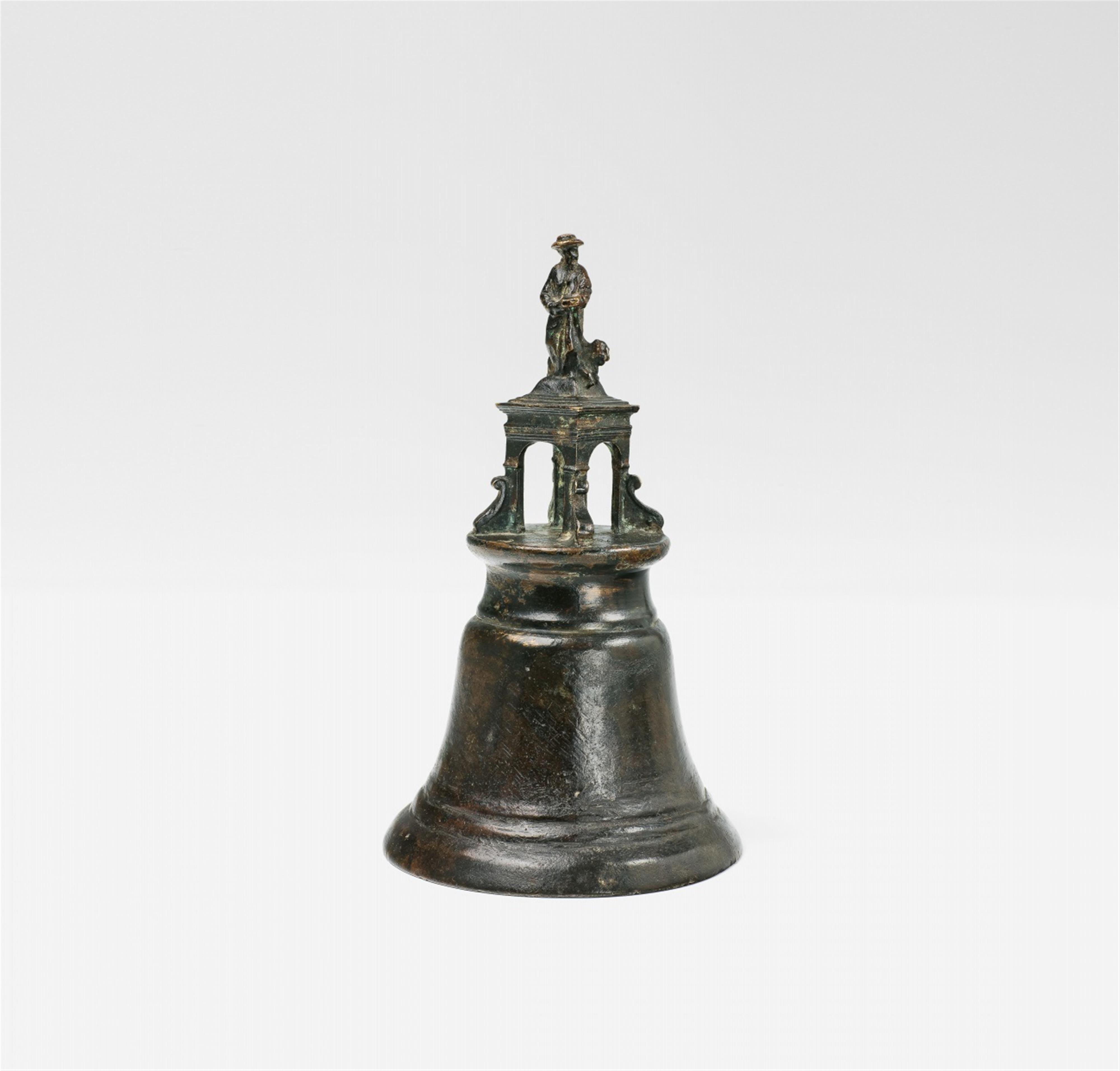 A rare Italian Renaissance bronze hand bell - image-1