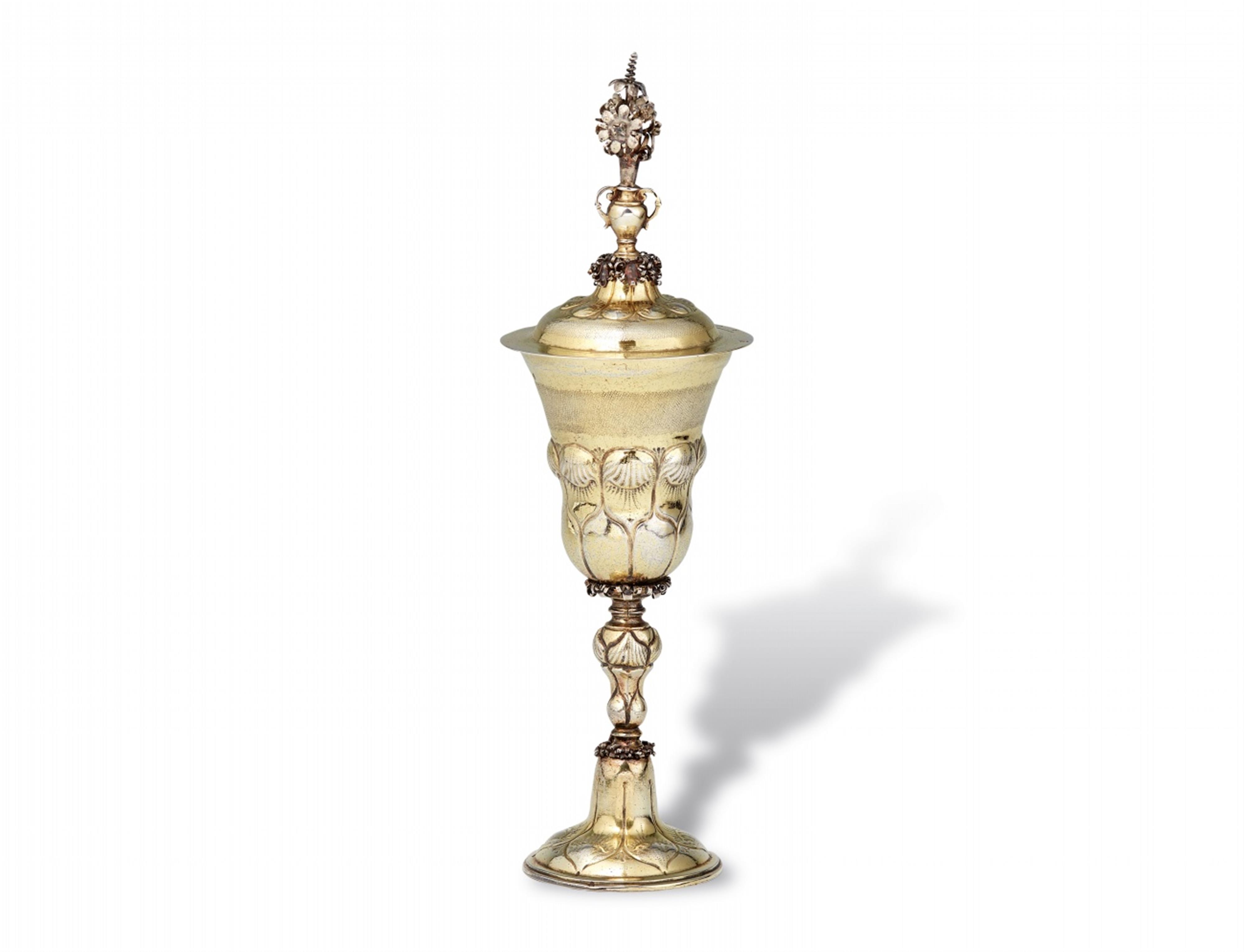 An Augsburg silver gilt cup and cover - image-1