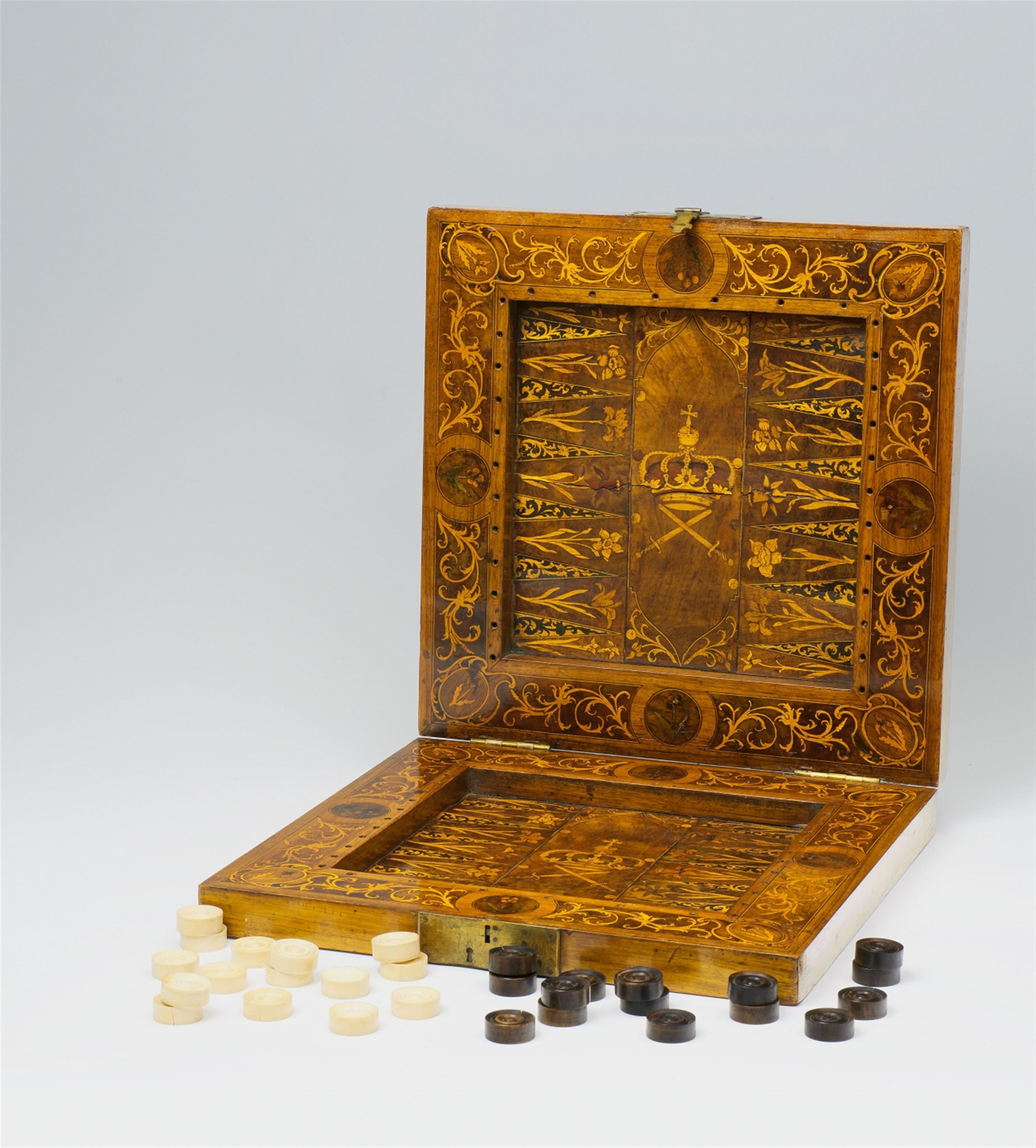 A Baroque gaming board with 30 game pieces - image-1