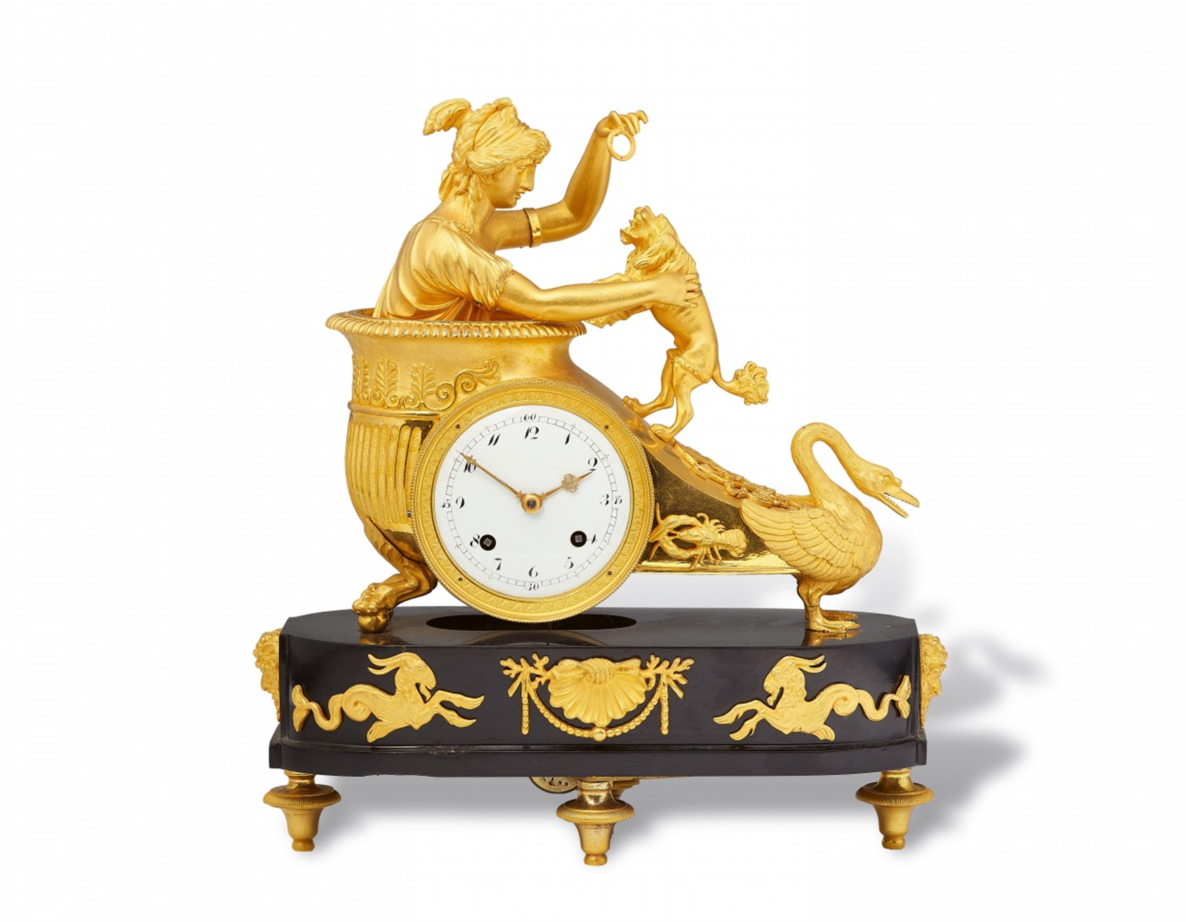 An Empire style ormolu chariot clock - image-1